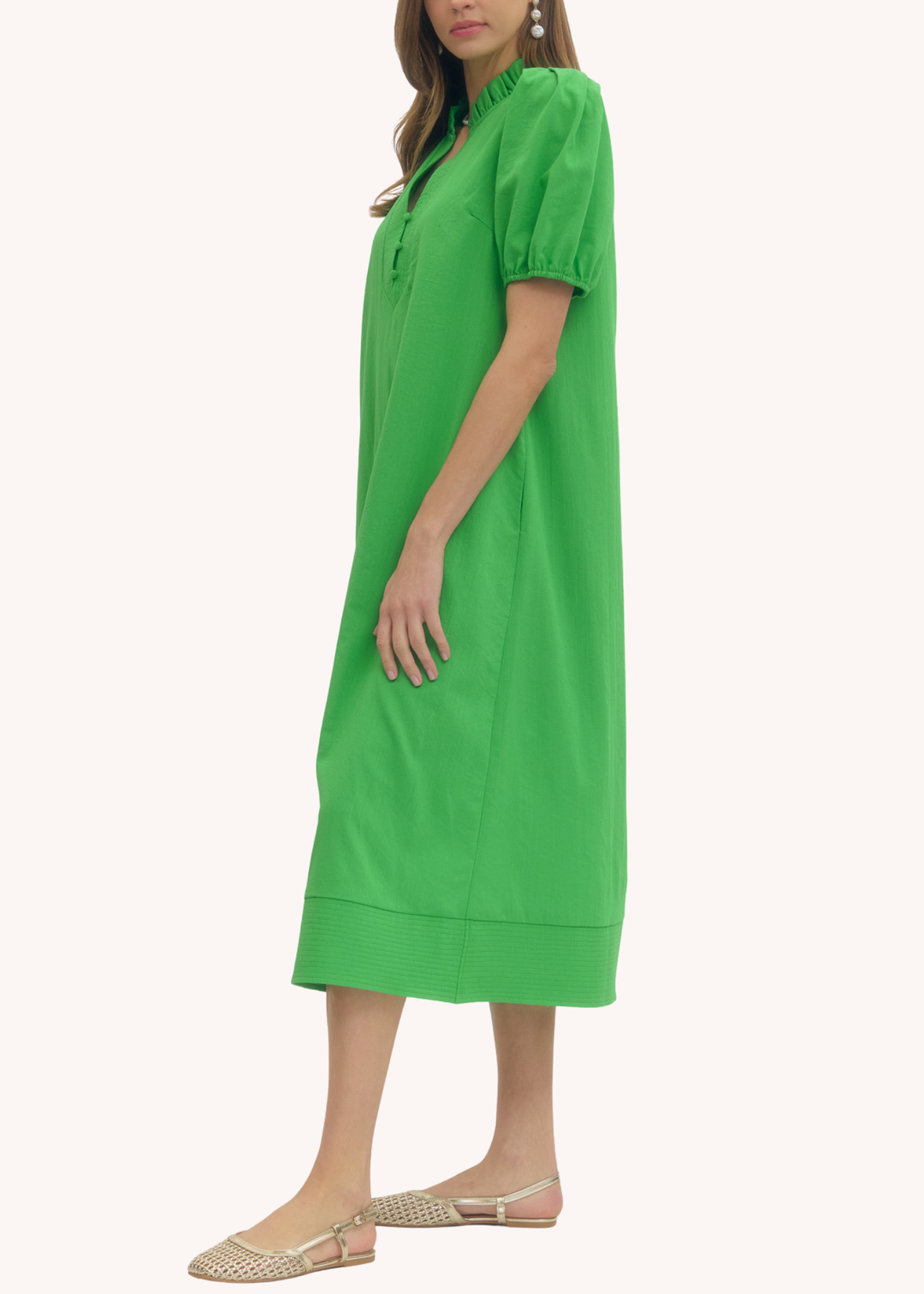 Maisie Midi Dress in Green