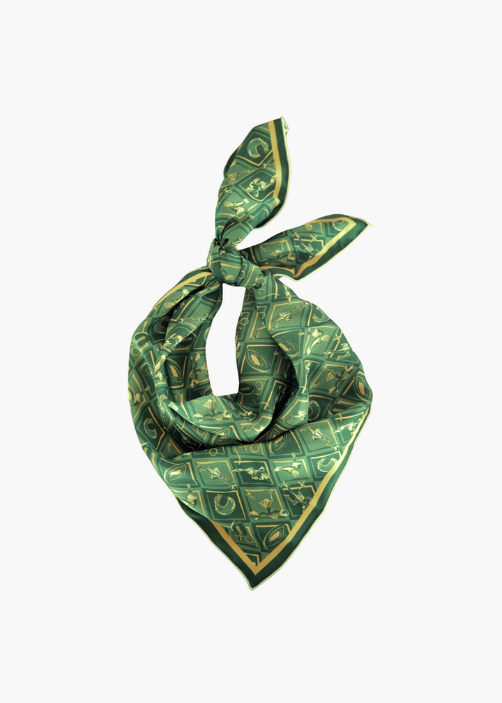 Green + Gold Checkerboard Gameday Scarf