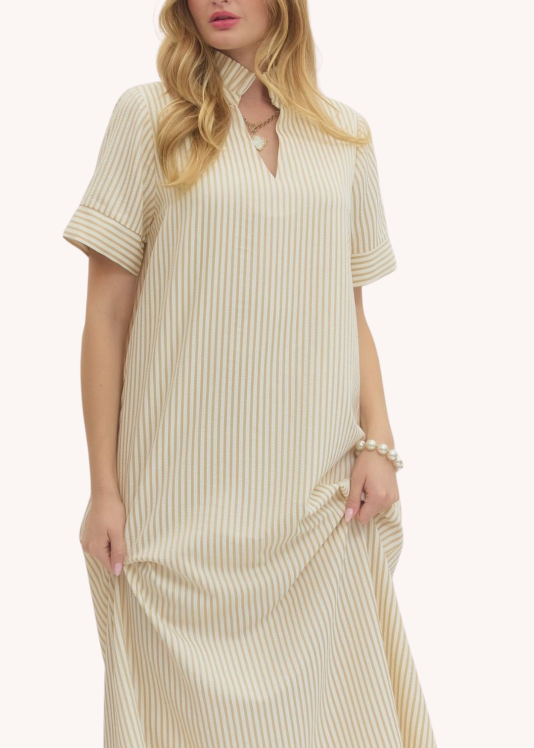 Marie Midi Kaftan in Cream