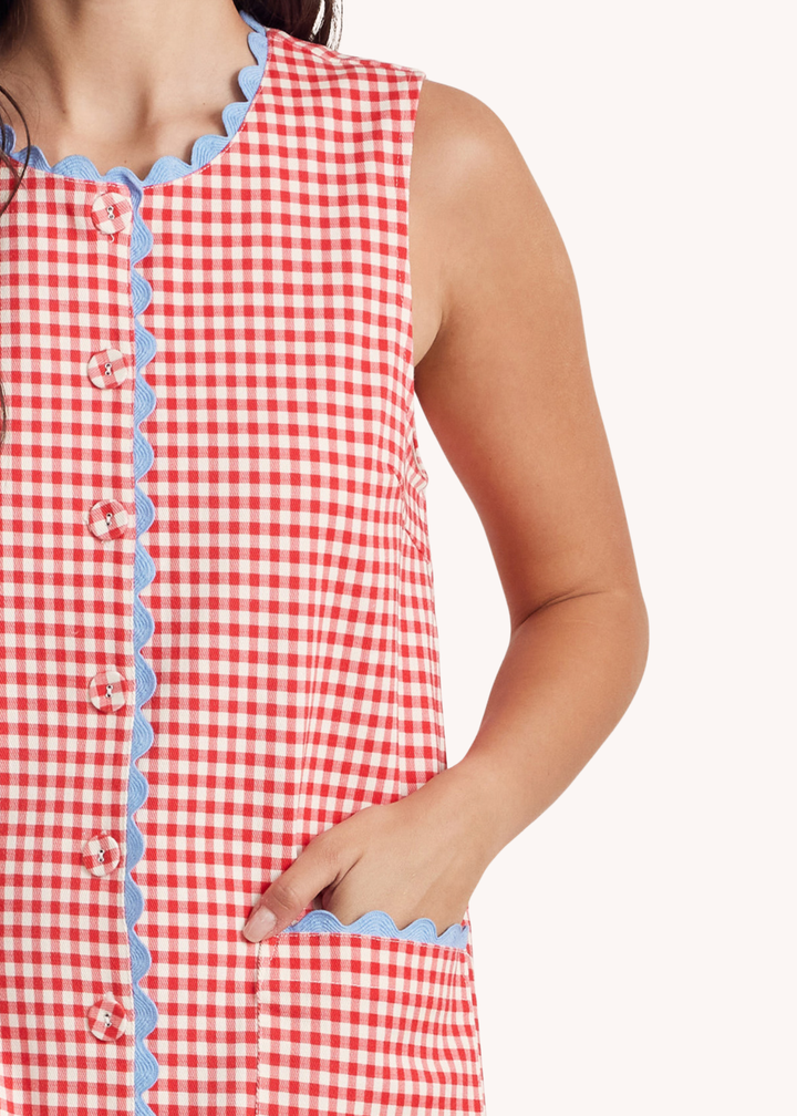 Lincoln Shift Dress in Red