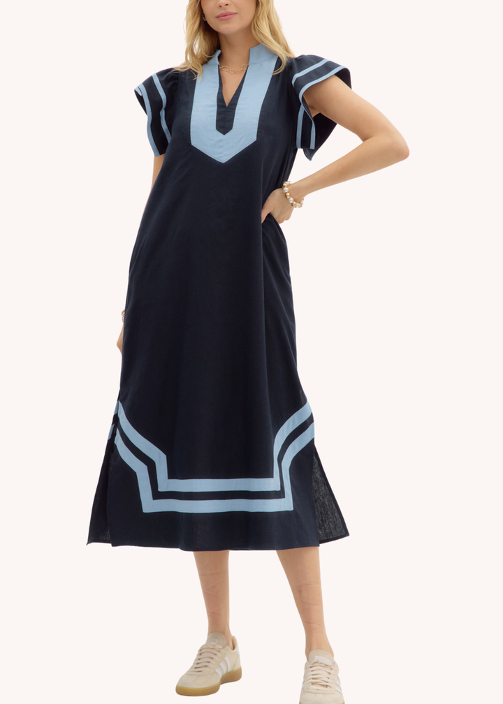 Laurel Tunic Dress in Navy