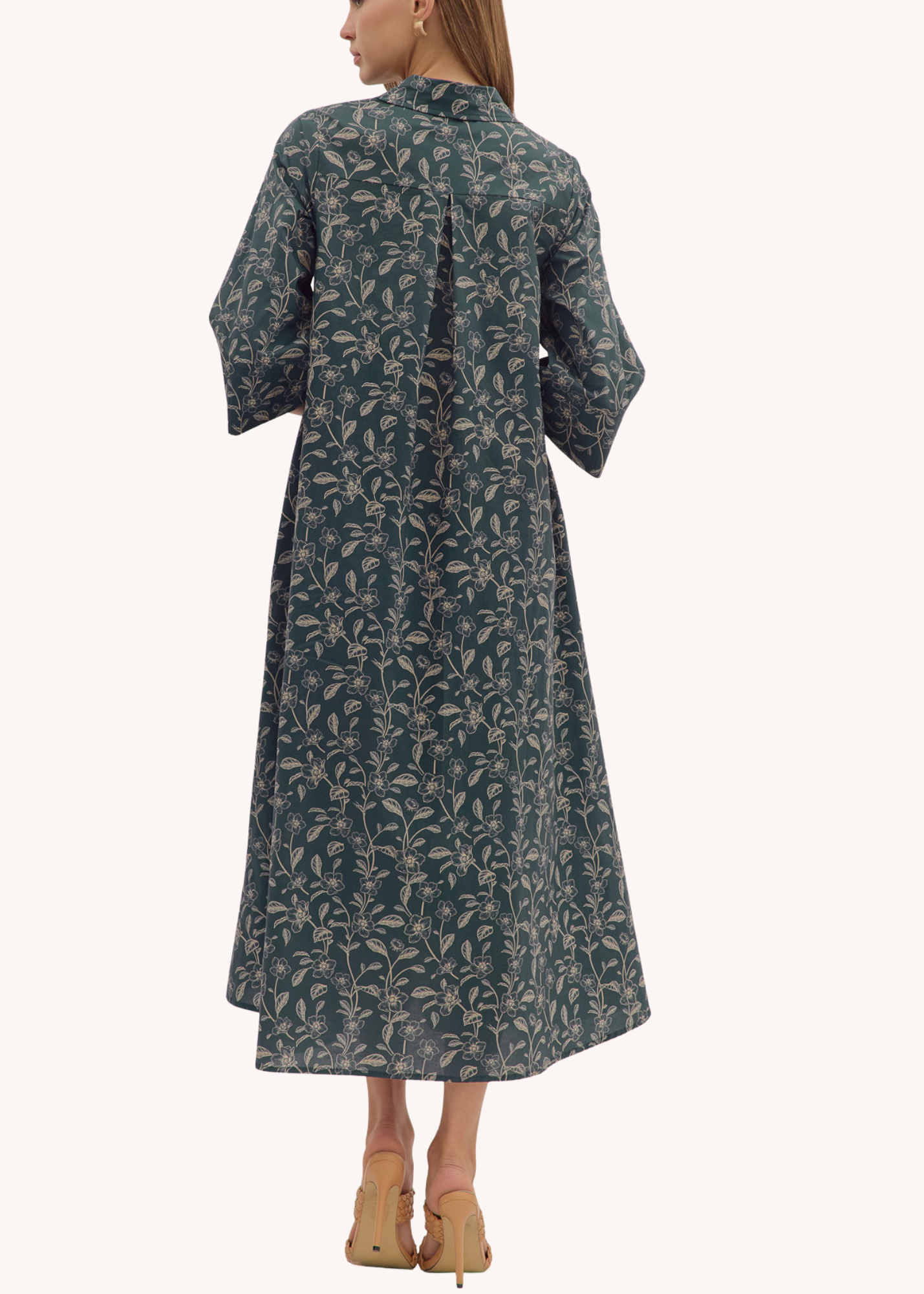 Teighla Cotton Midi Shirt Dress