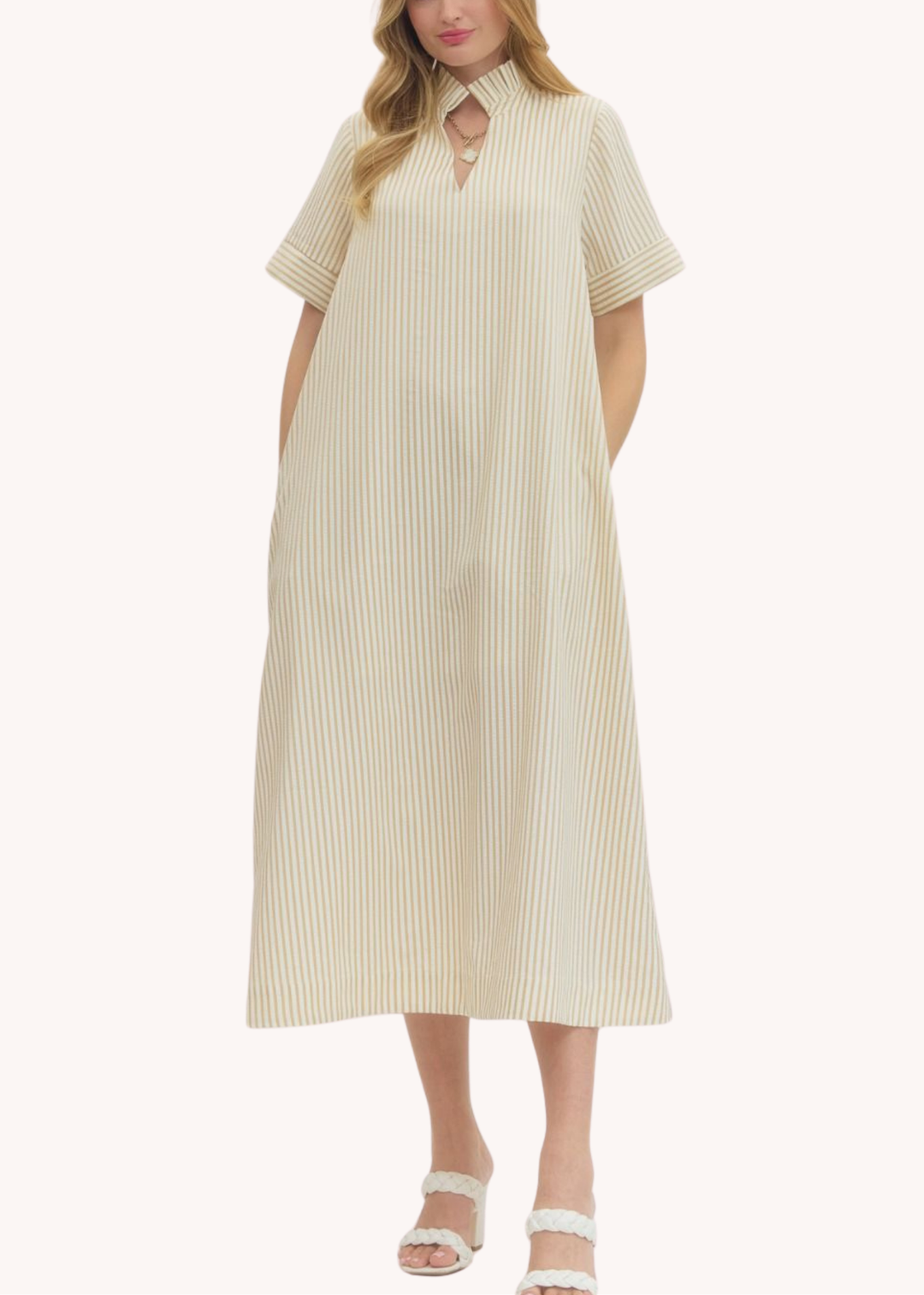Marie Midi Kaftan in Cream
