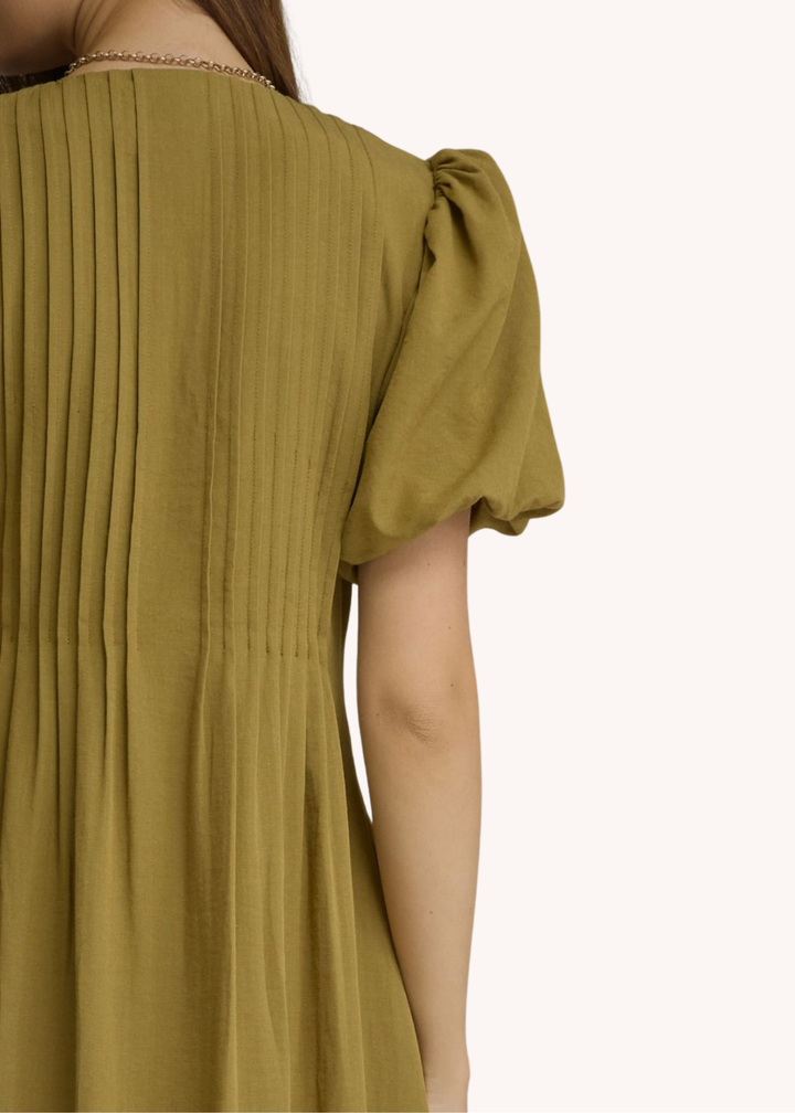 Graham Midi Dress in Olive