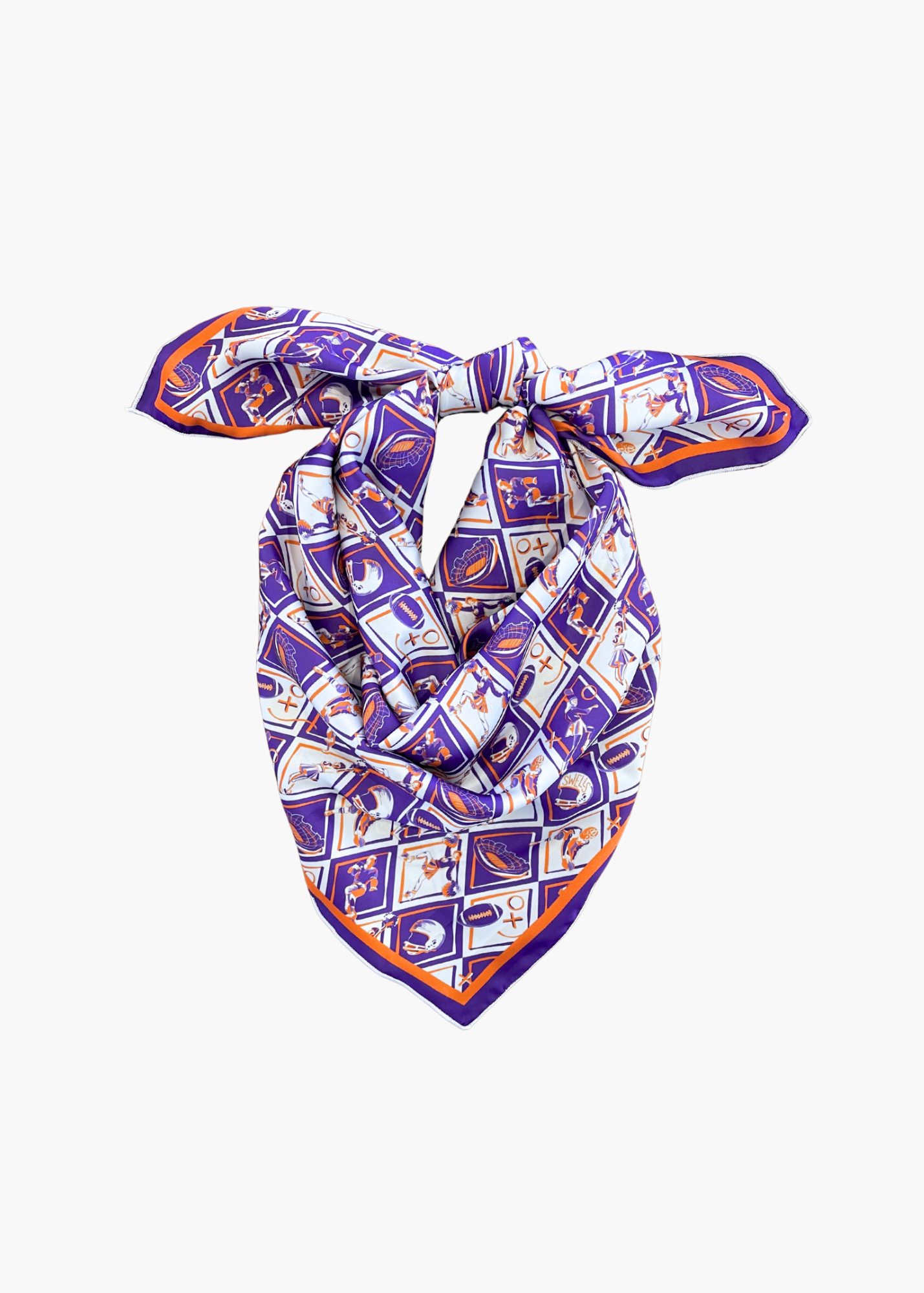 Purple + Orange Checkerboard Gameday Scarf