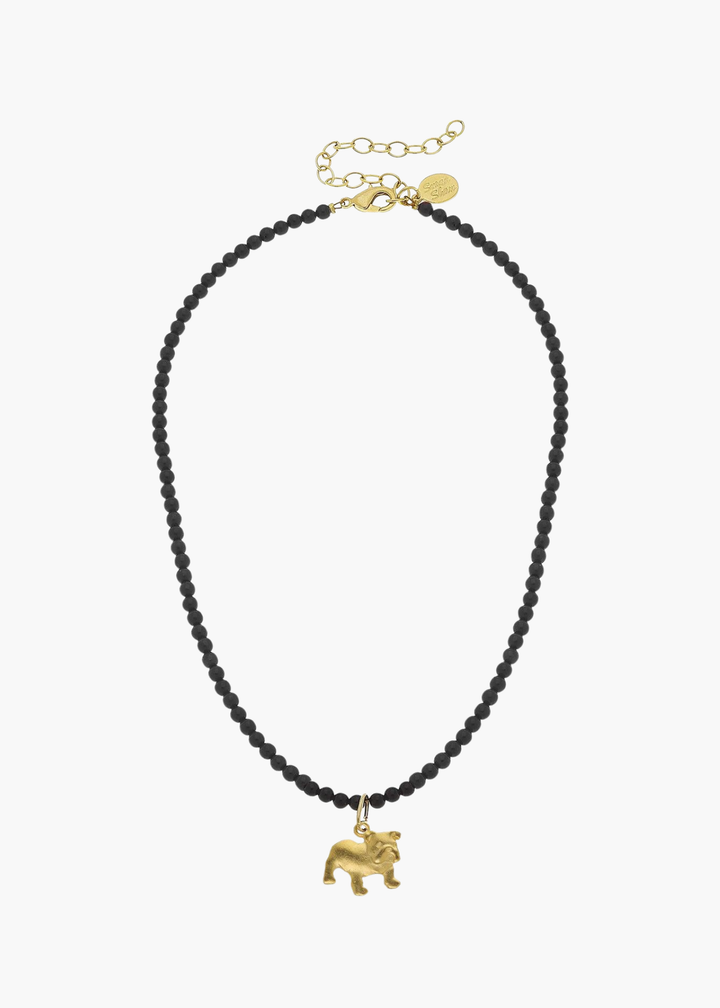 Alys Bulldog Black Onyx Necklace