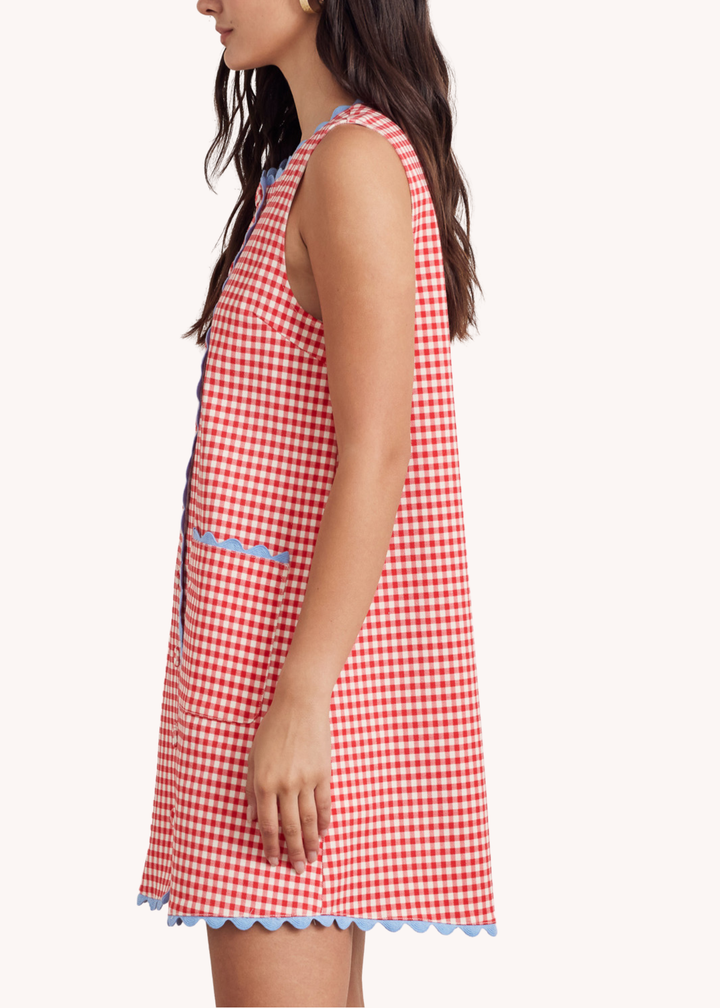 Lincoln Shift Dress in Red