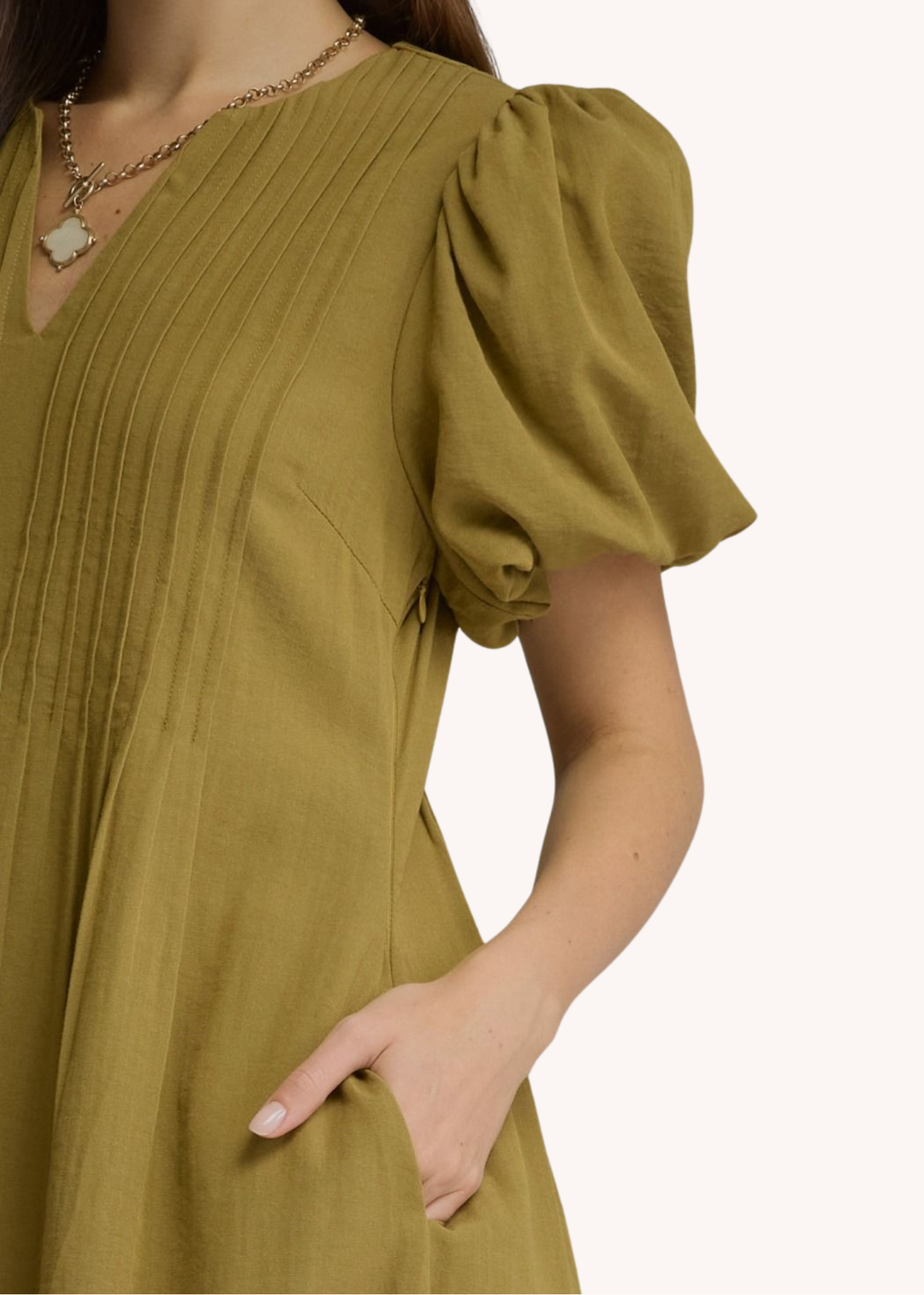 Graham Midi Dress in Olive