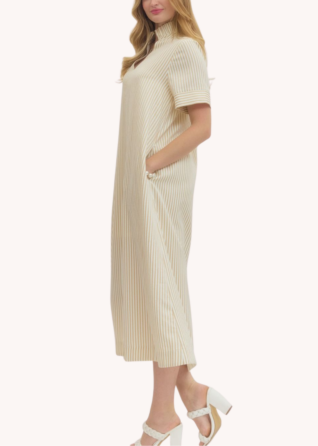 Marie Midi Kaftan in Cream