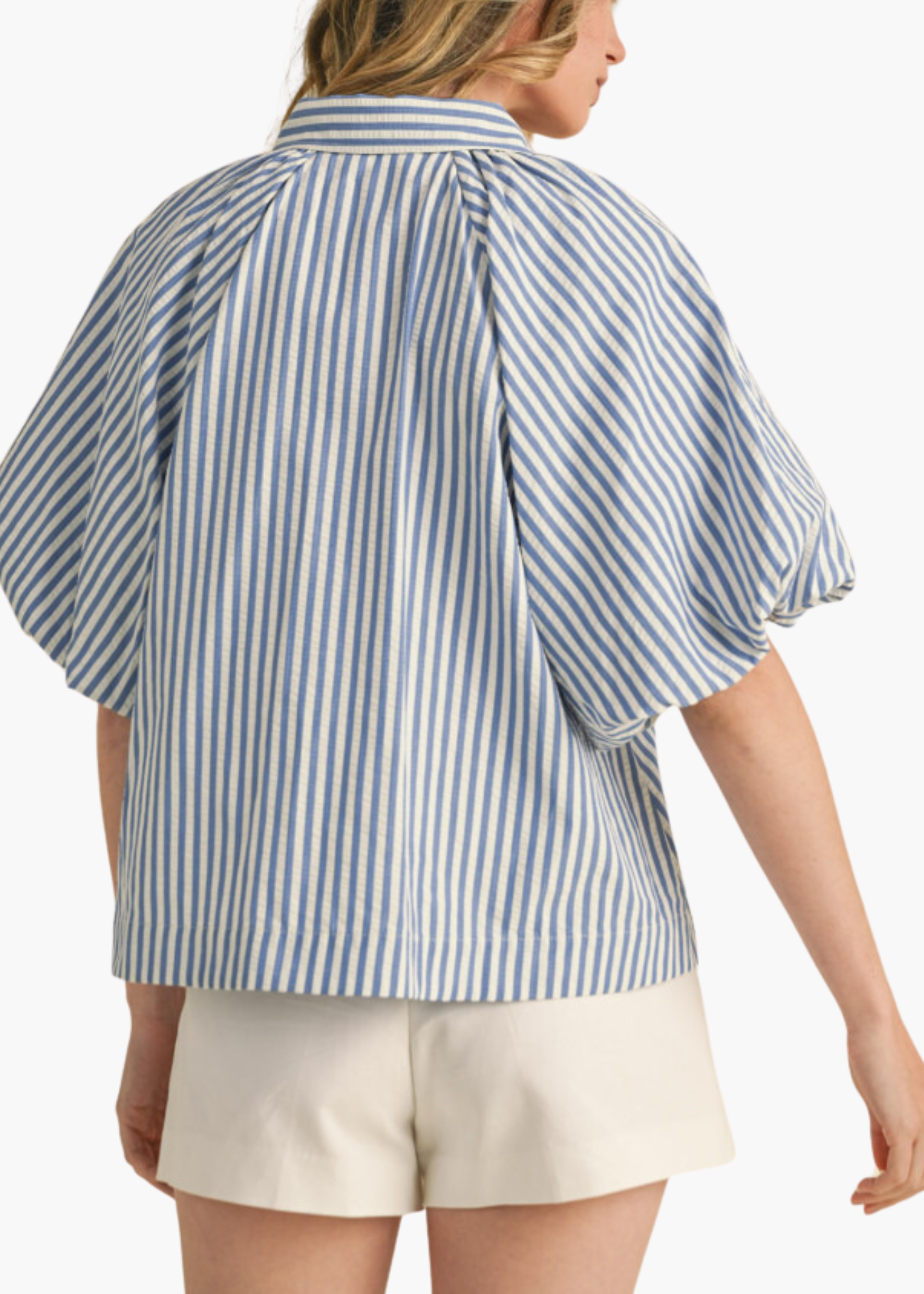 Marsella Button Up Top in Blue