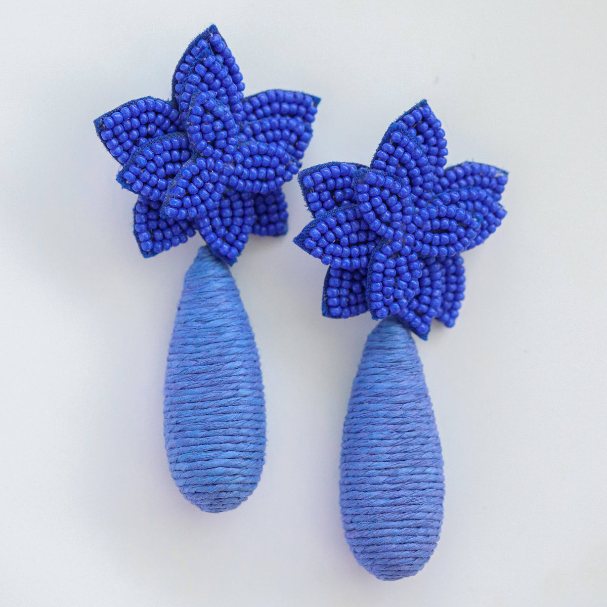 Flora Dangle Earrings - Sapphire