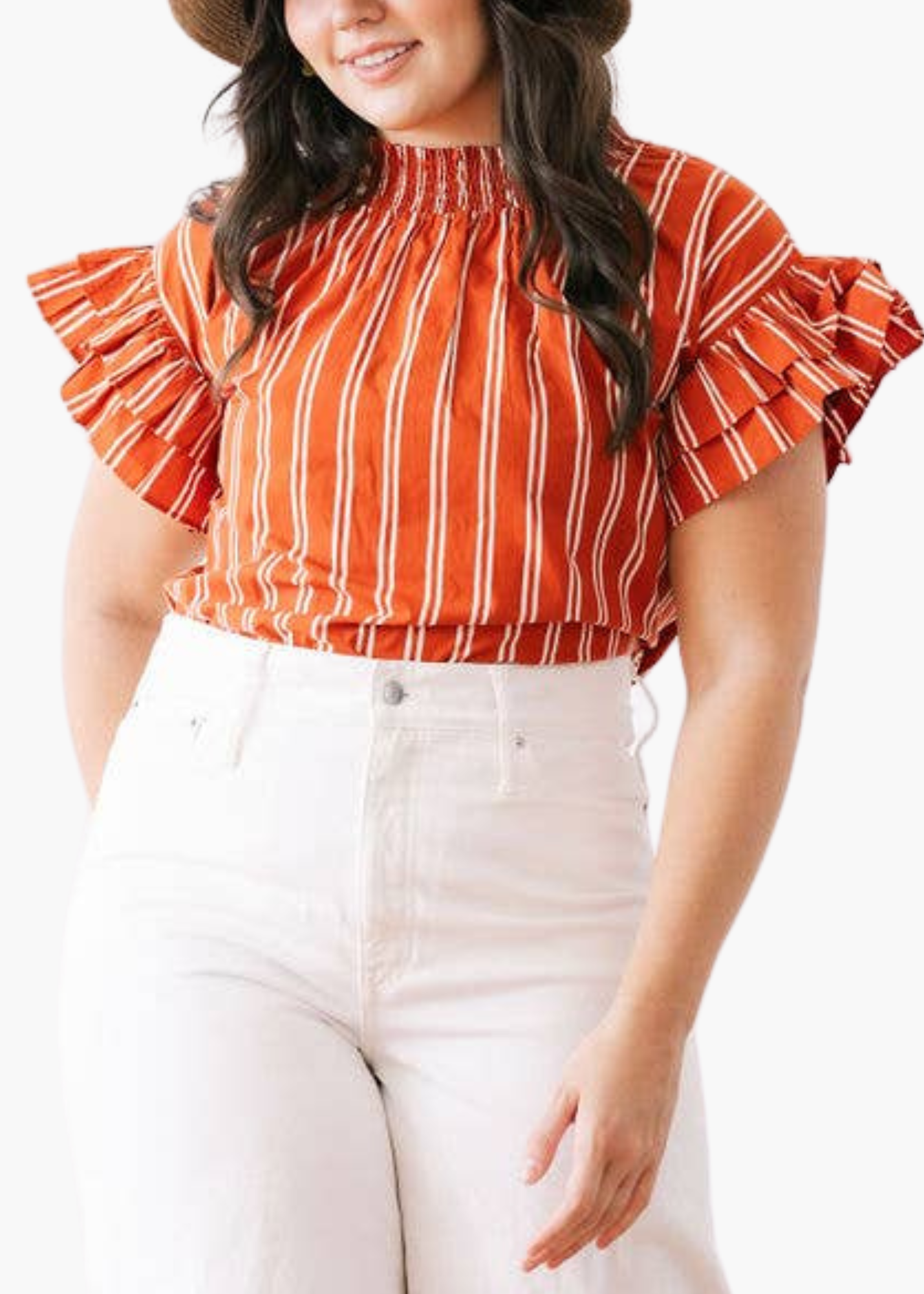 Flutter Top in Hemingway Stripe