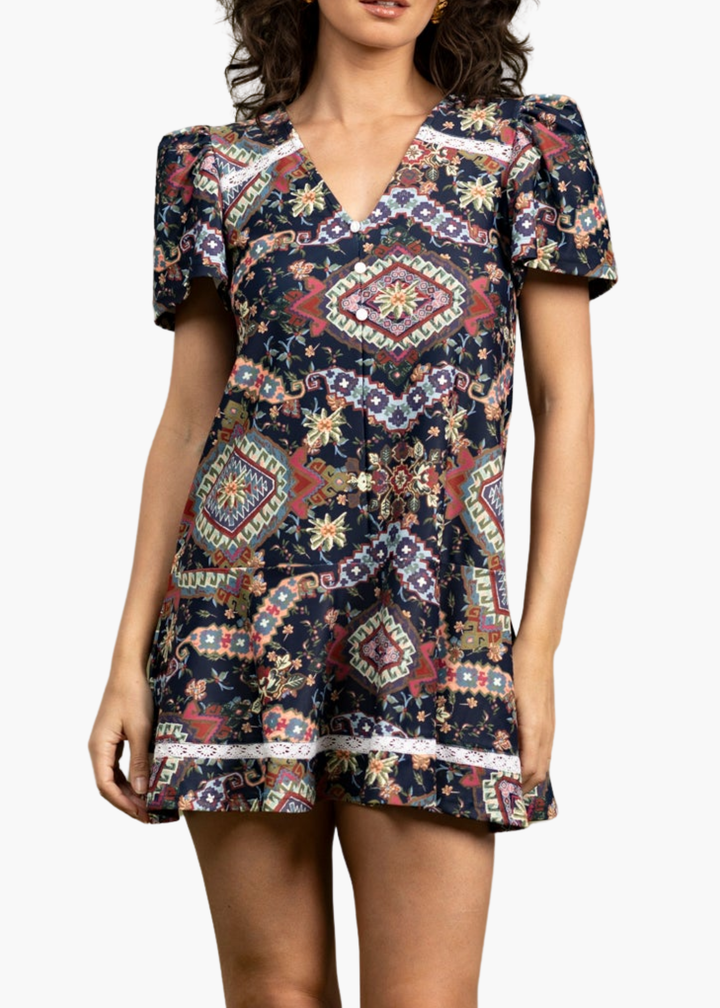 James Dress in Autumn Tapestry