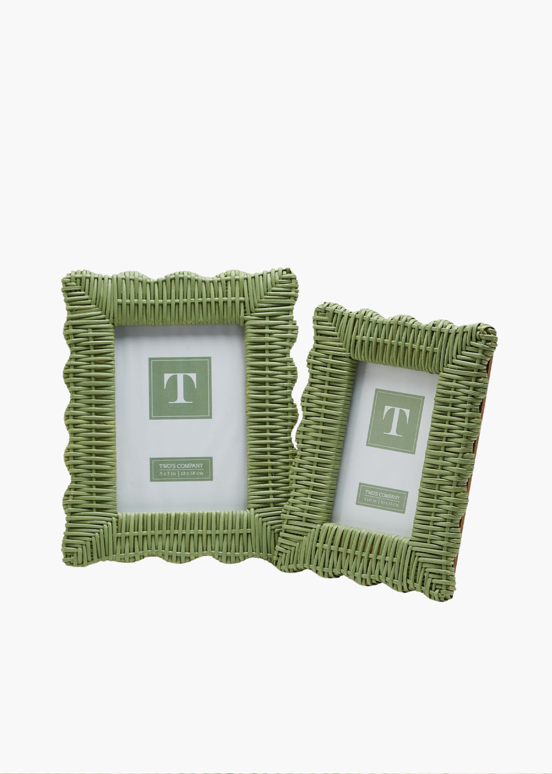 Wicker Weave Frame in Green