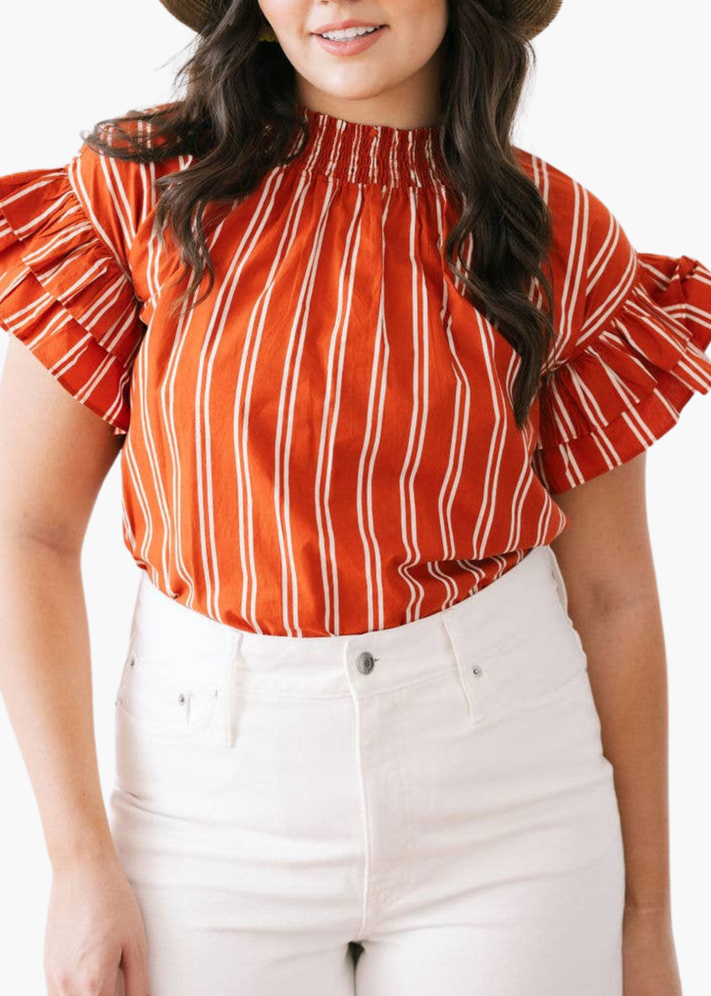 Flutter Top in Hemingway Stripe