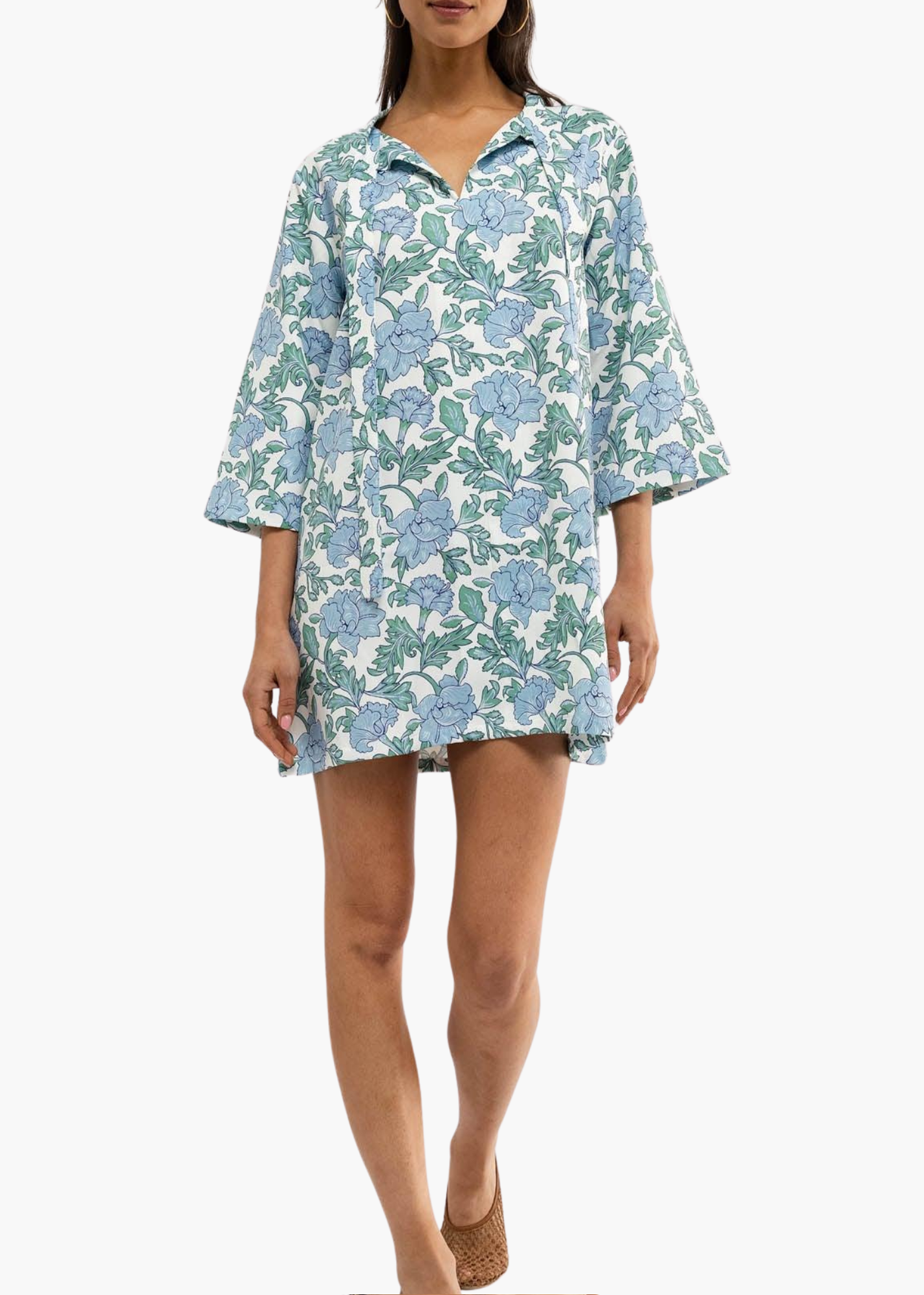 Phoebe Dress in Coastal Garden