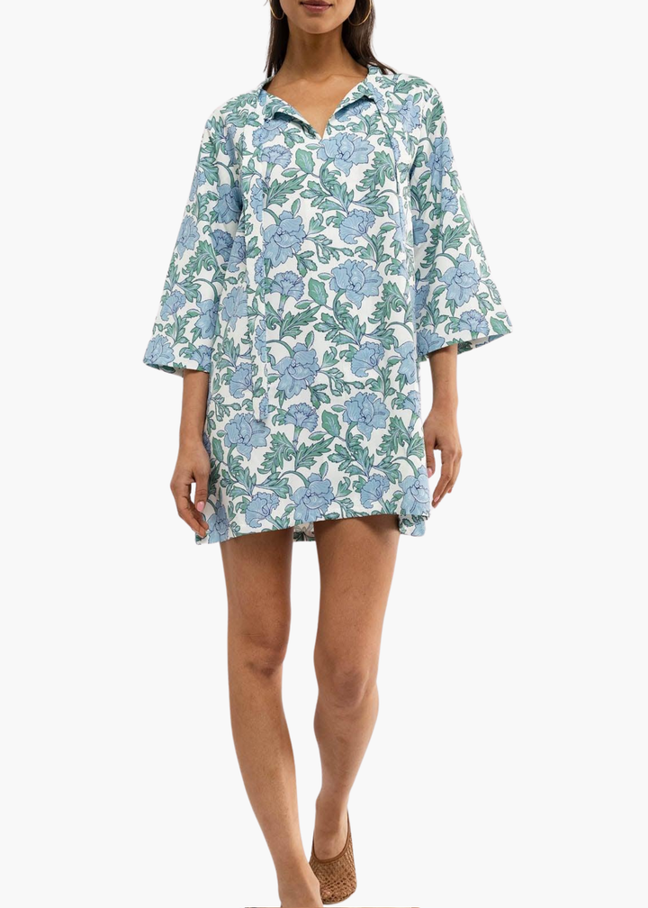 Phoebe Dress in Coastal Garden