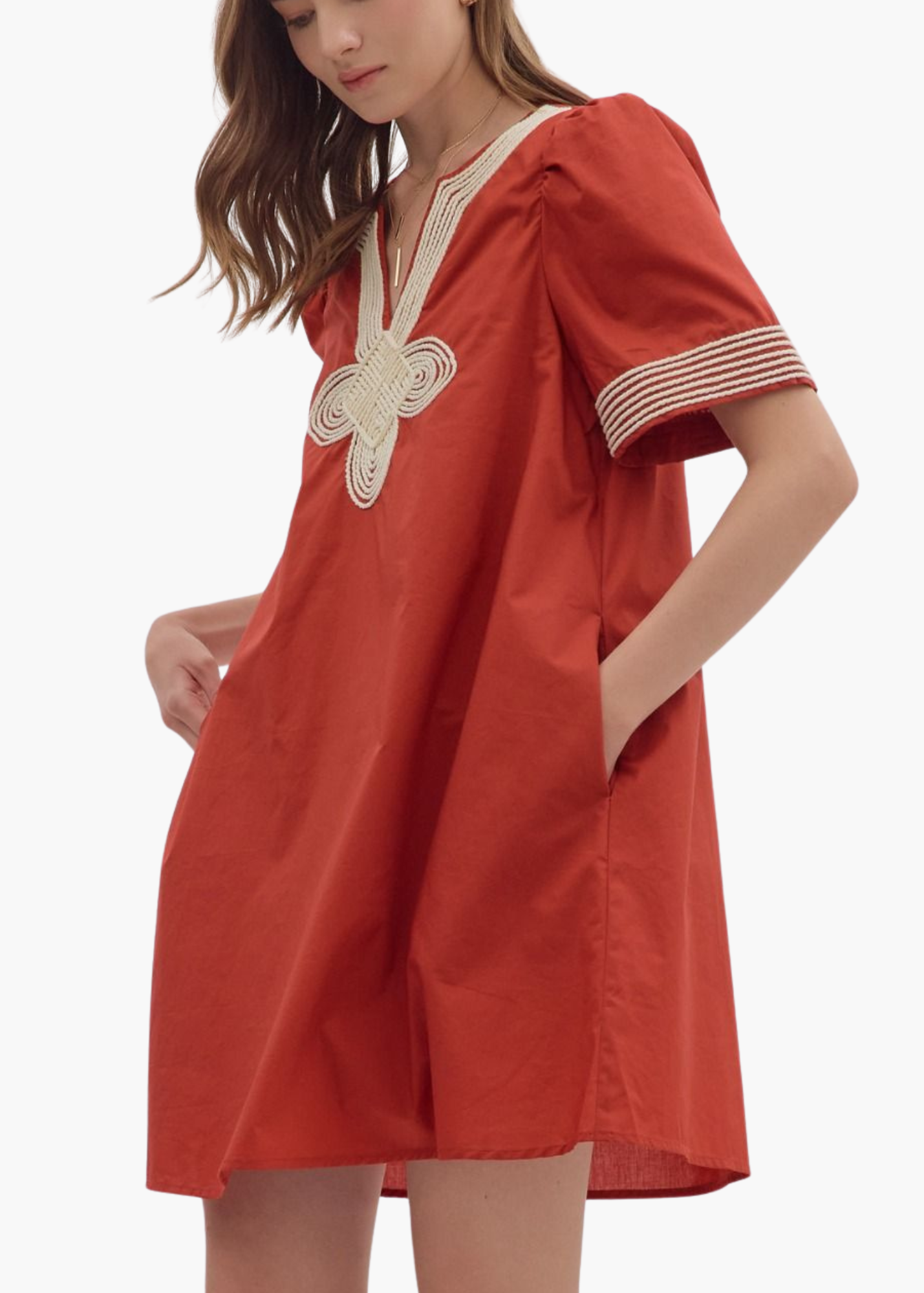Lilah Dress in Brick