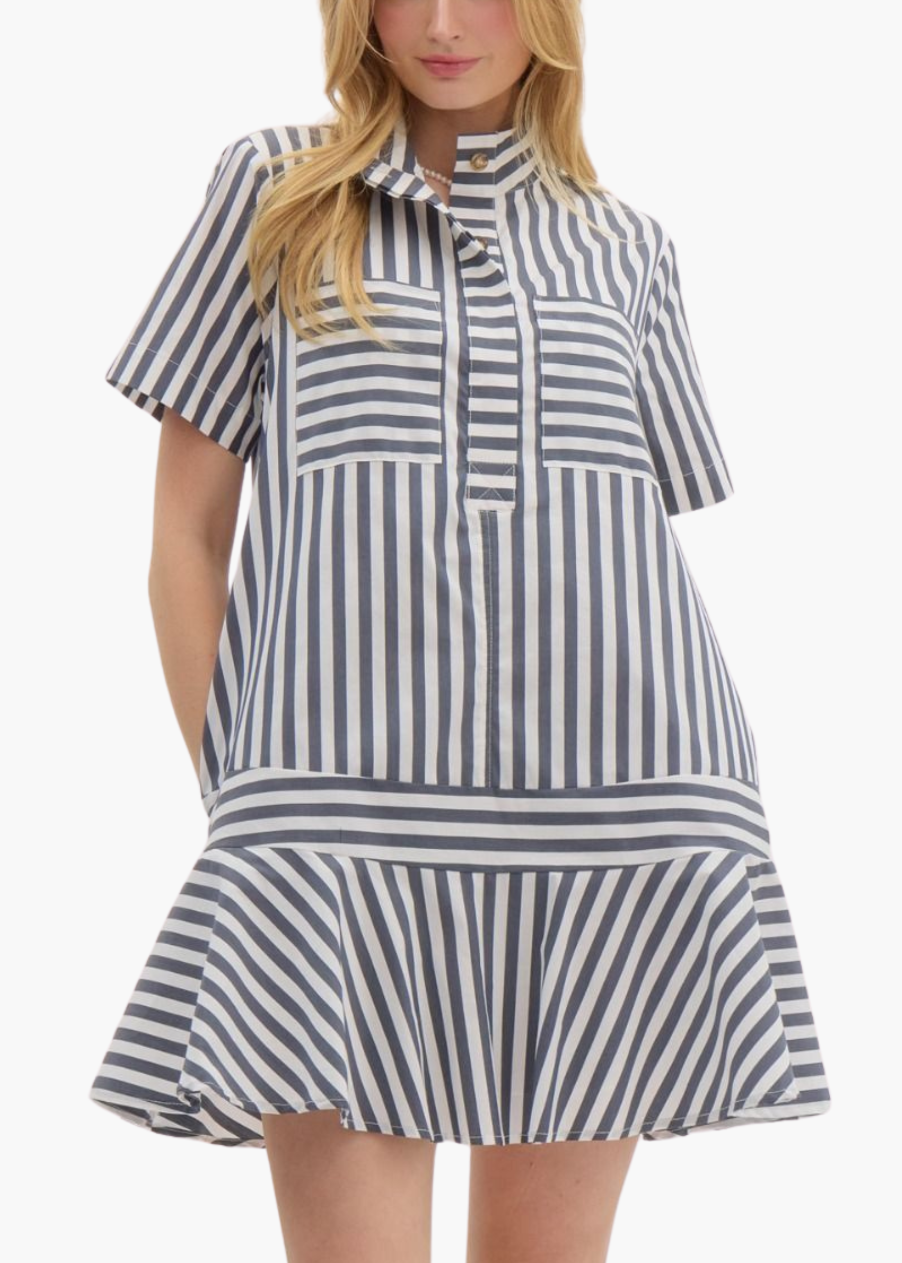 Devon Mini Dress in Navy