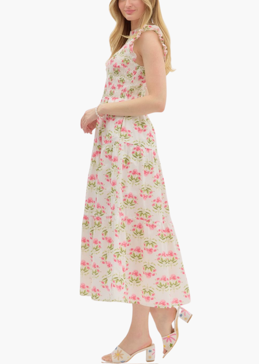 Alice Midi Dress in Cream M Alice Midi Dress in Cream M