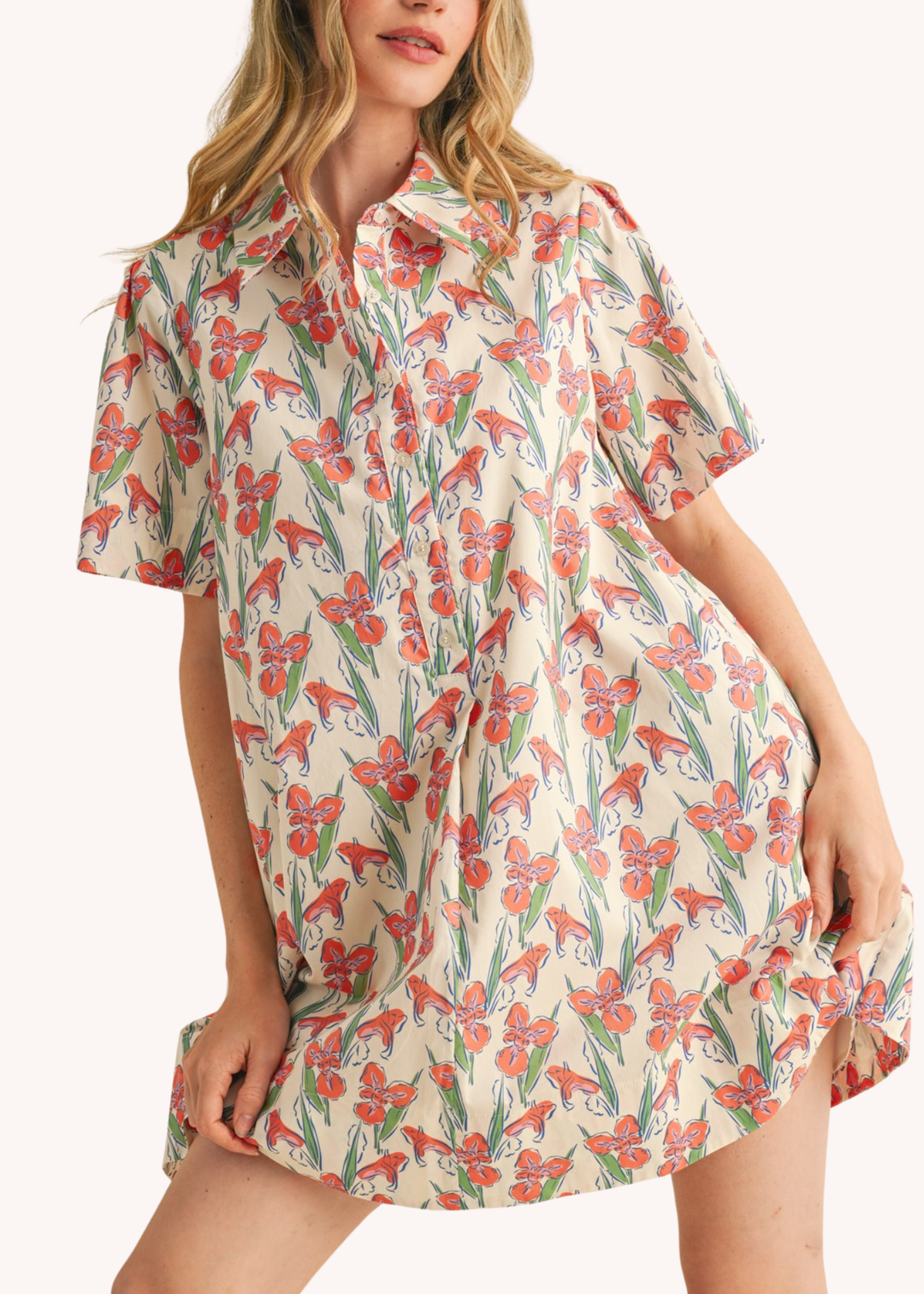 Kinsey Dress in Orange Floral M Kinsey Dress in Orange Floral M