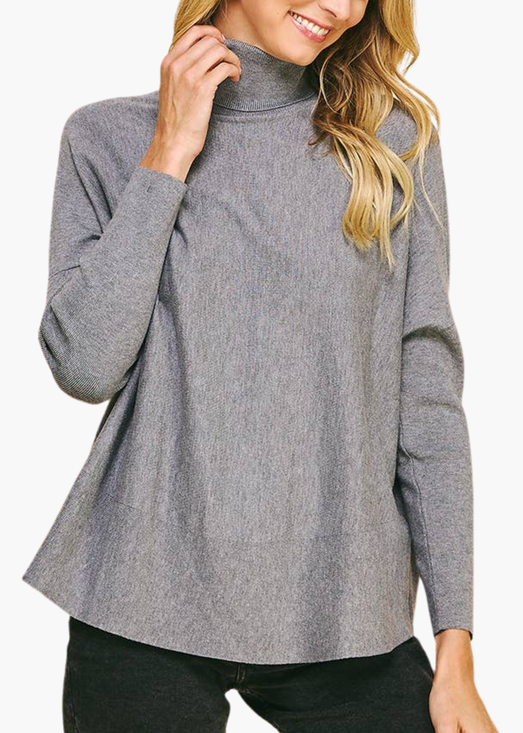 Turtleneck Pullover in Grey