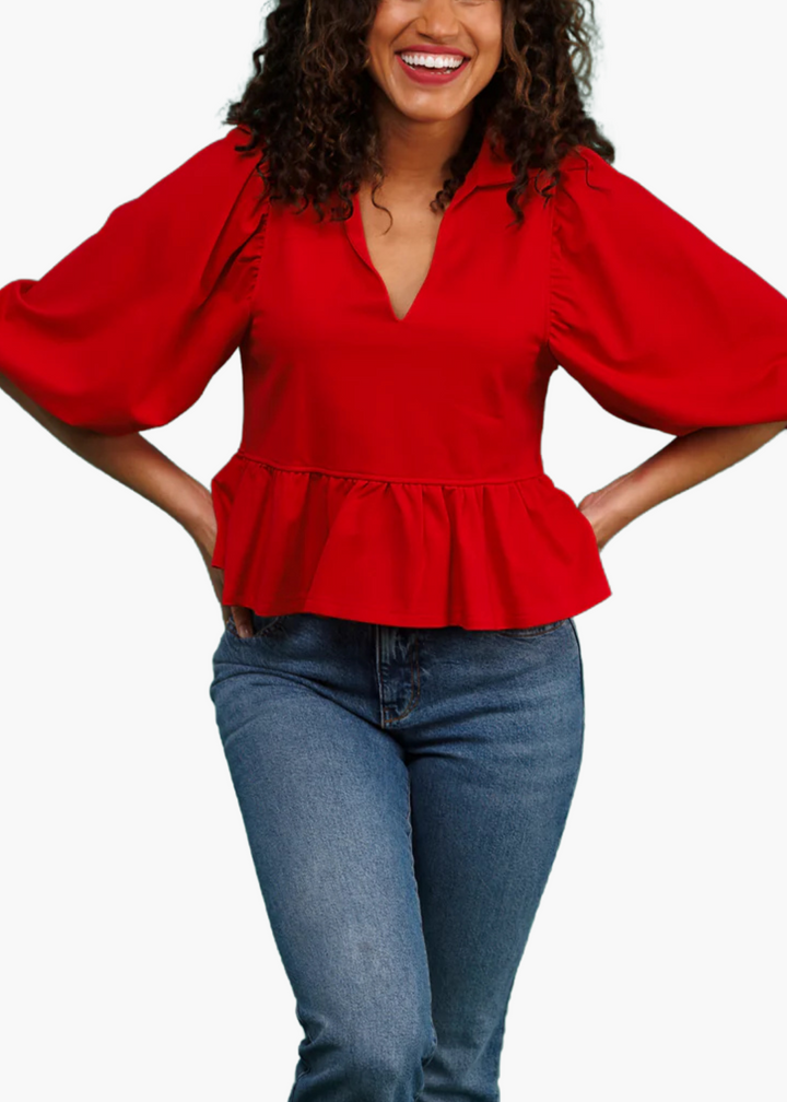 Wren Top in Red