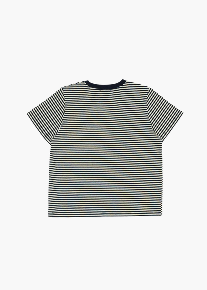 French Striped Crewneck in Navy