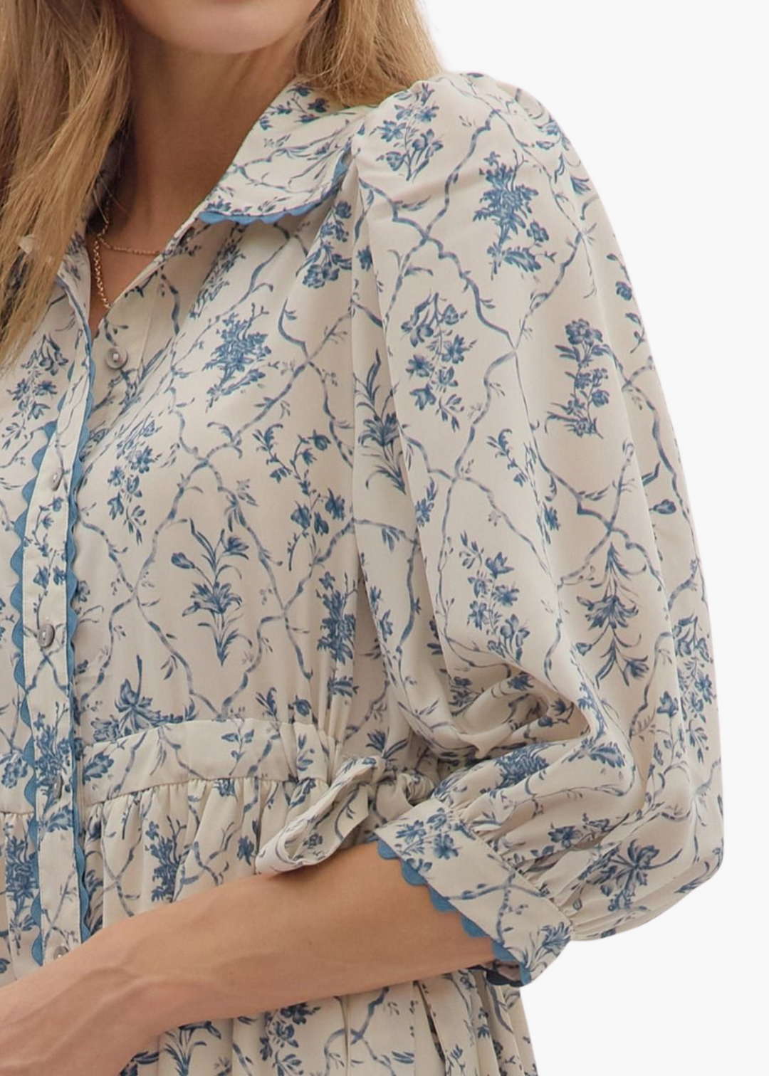 Fallon Midi Dress in English Garden