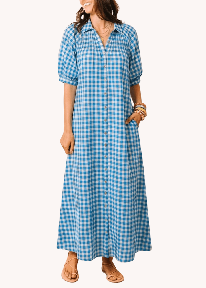 Blue Bay Gingham Oasis Dress