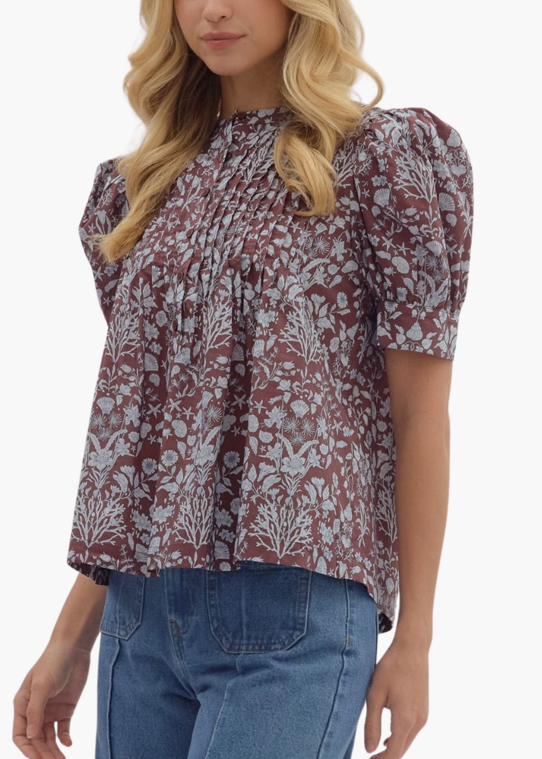 Camille Top in Brown
