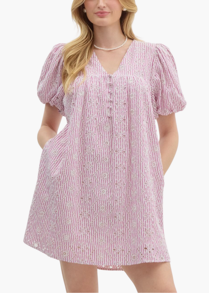 Honey Mini Dress in Berry