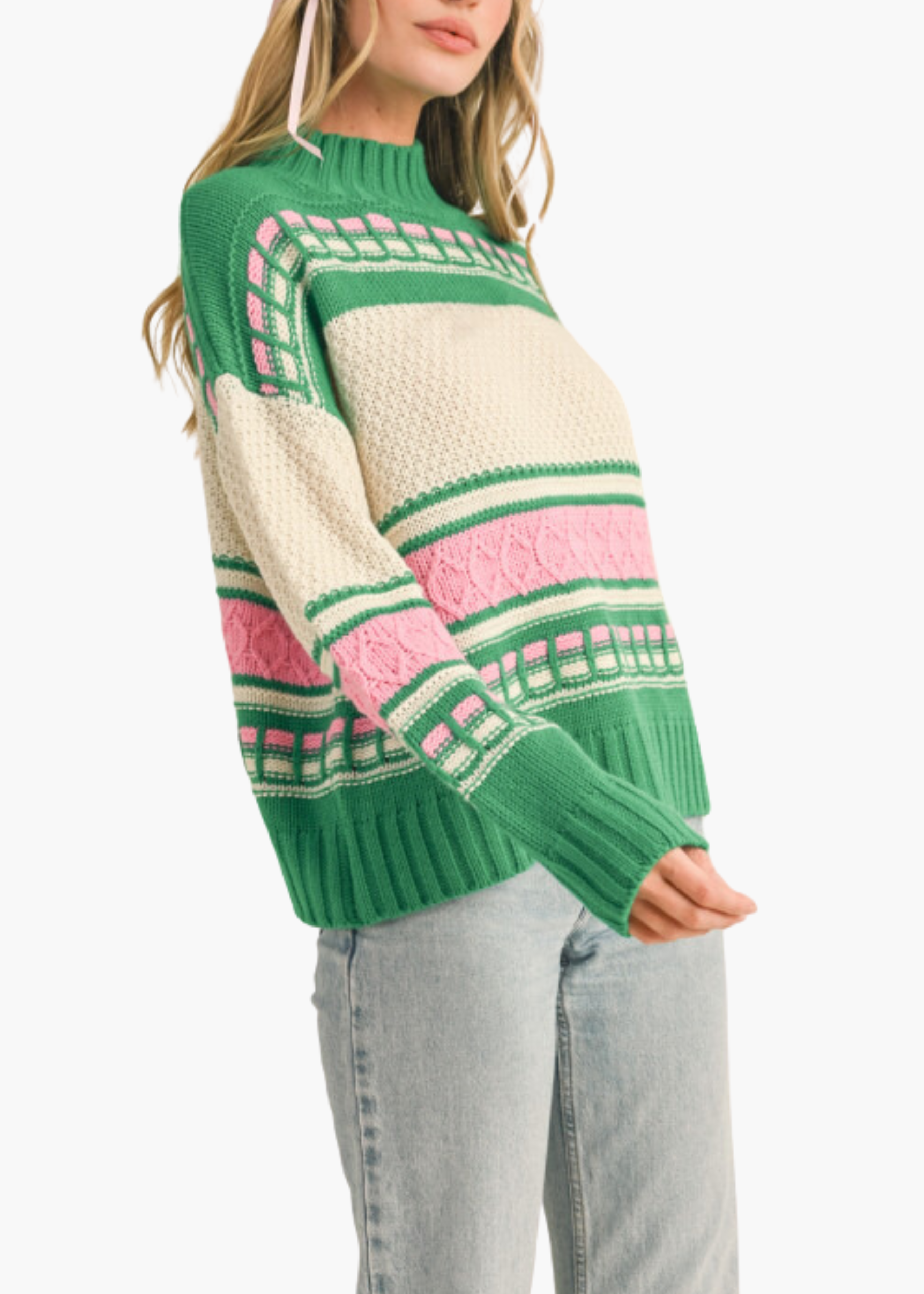 McAlister Sweater in Kelly Green Knit