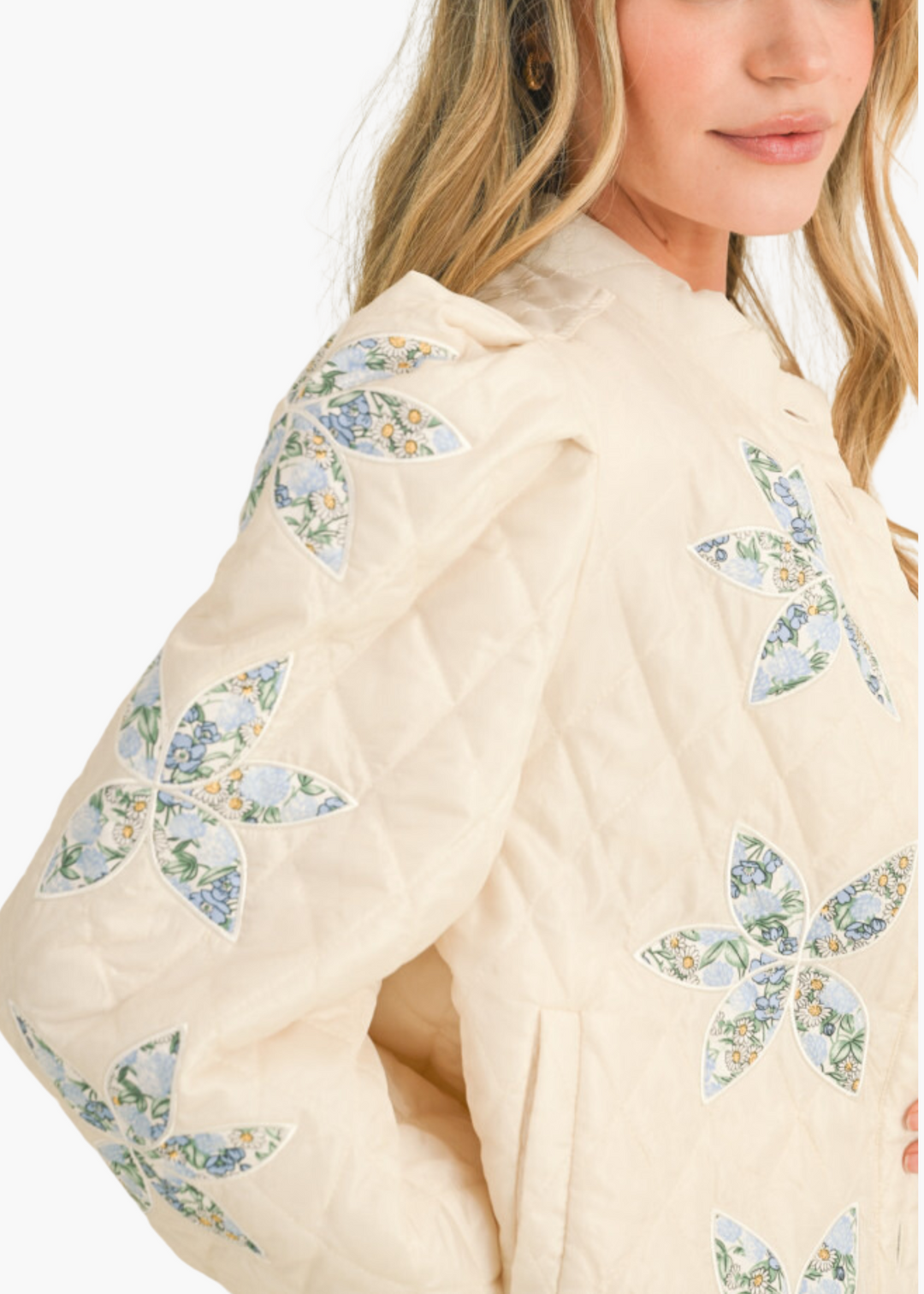 Deenie Quilted Jacket in Vanilla