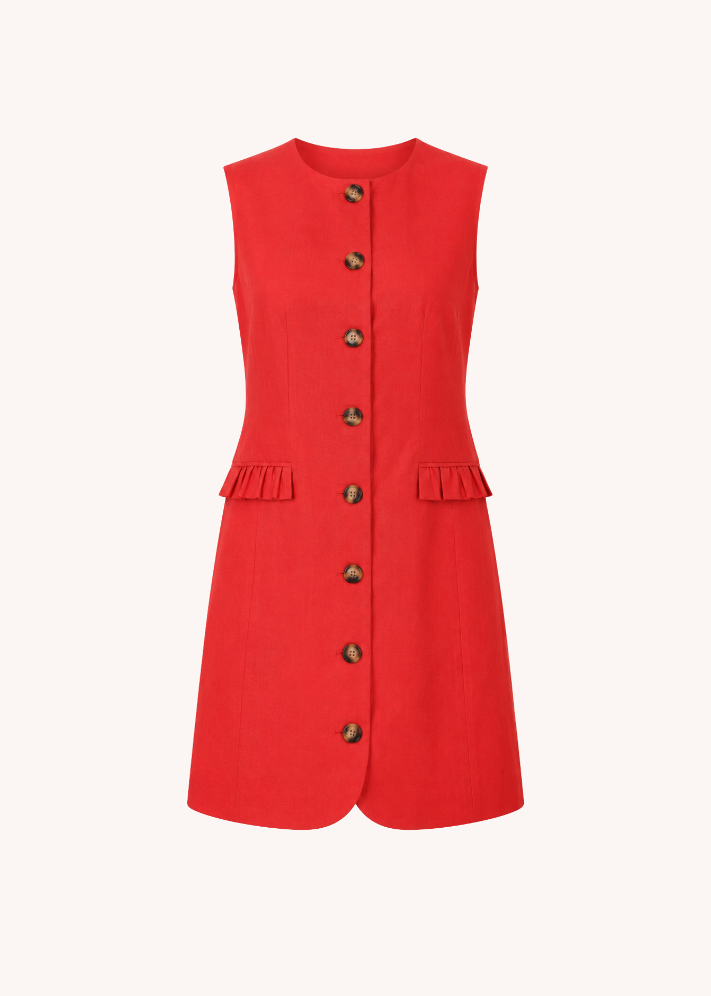 Amelia Mini Shift Dress in Poppy Red