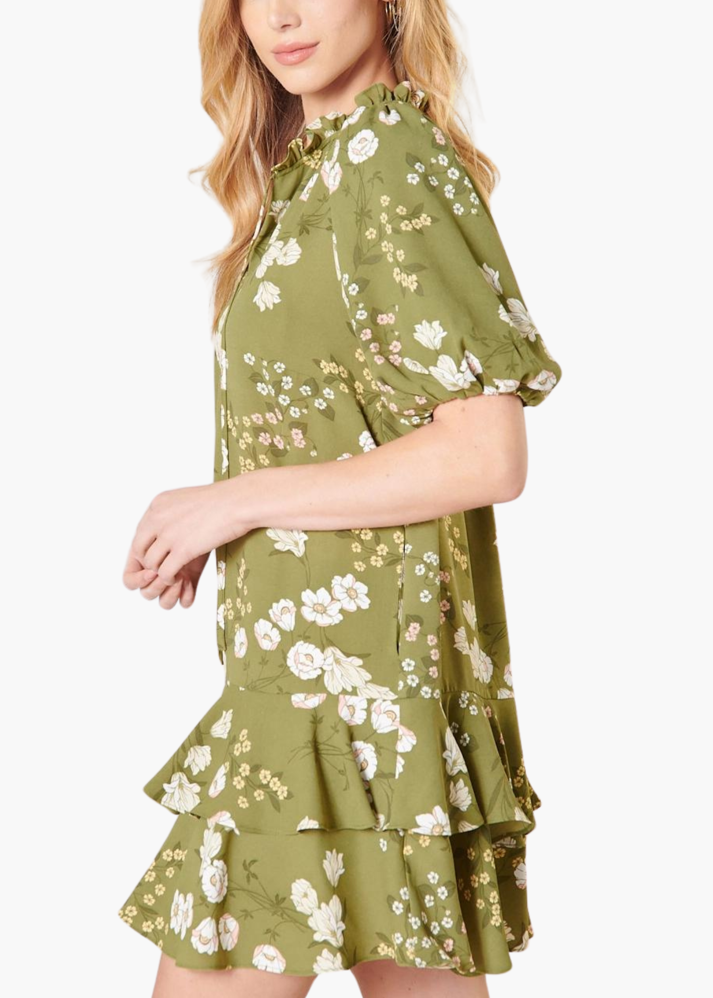 Henrietta Shift Dress in Olive