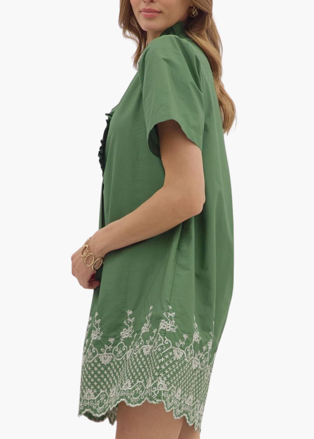 Hannah Mini Dress in Forest