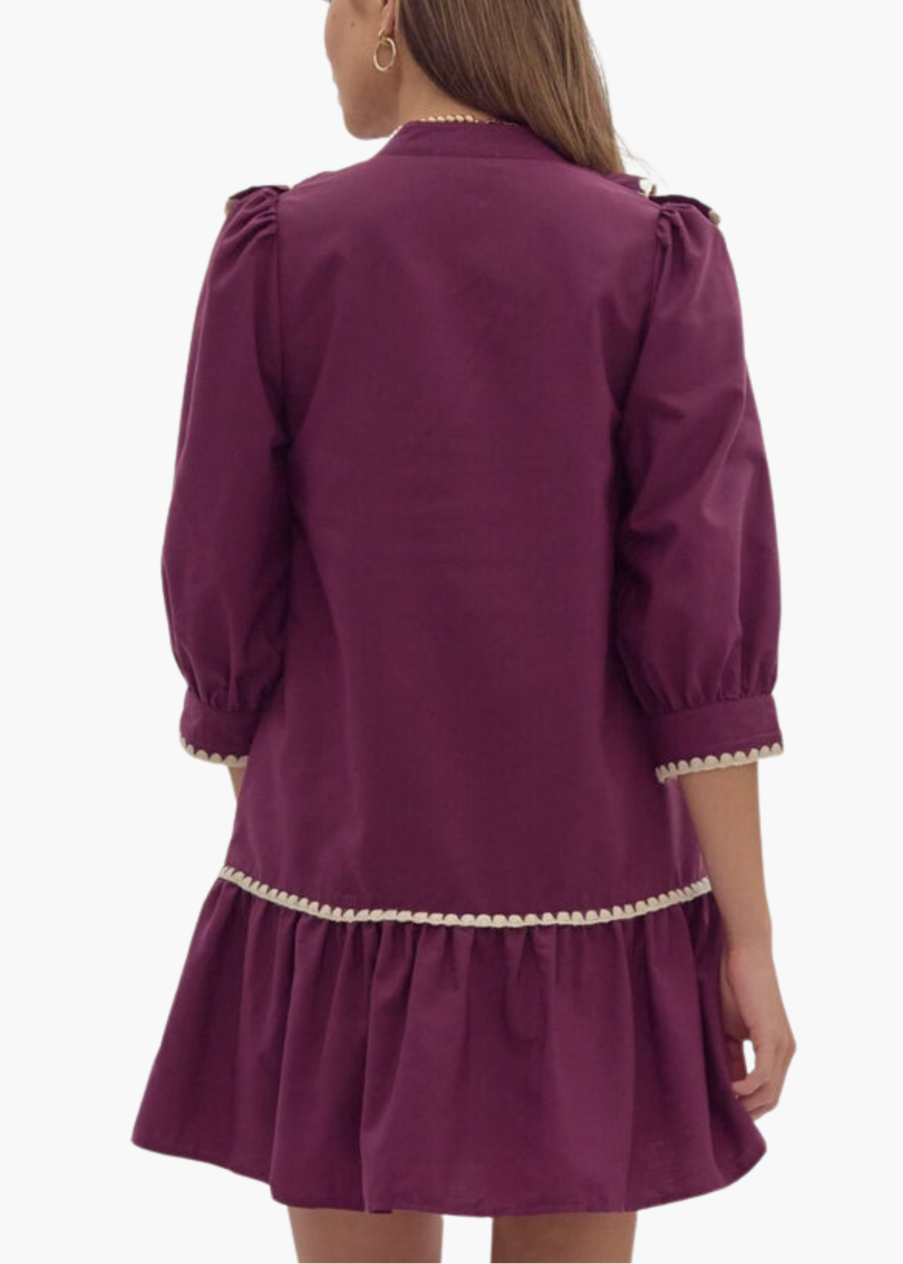 Hillary Mini Dress in Plum