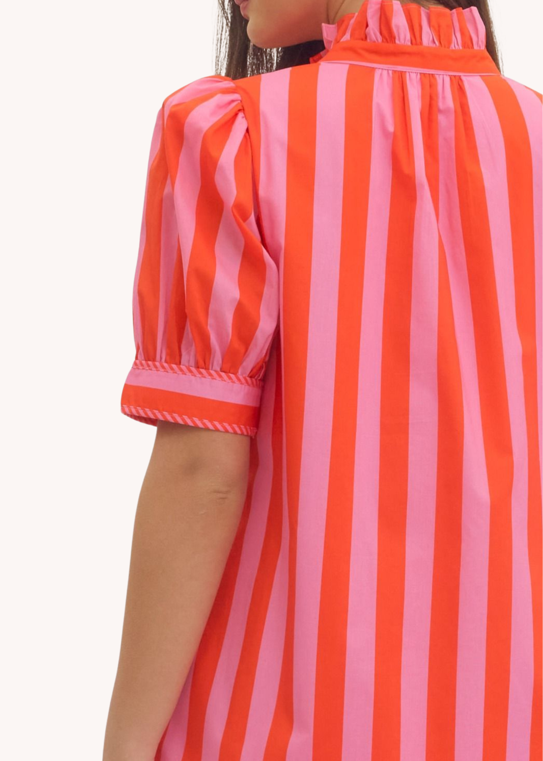 Juliet Striped Cotton Midi in Pink