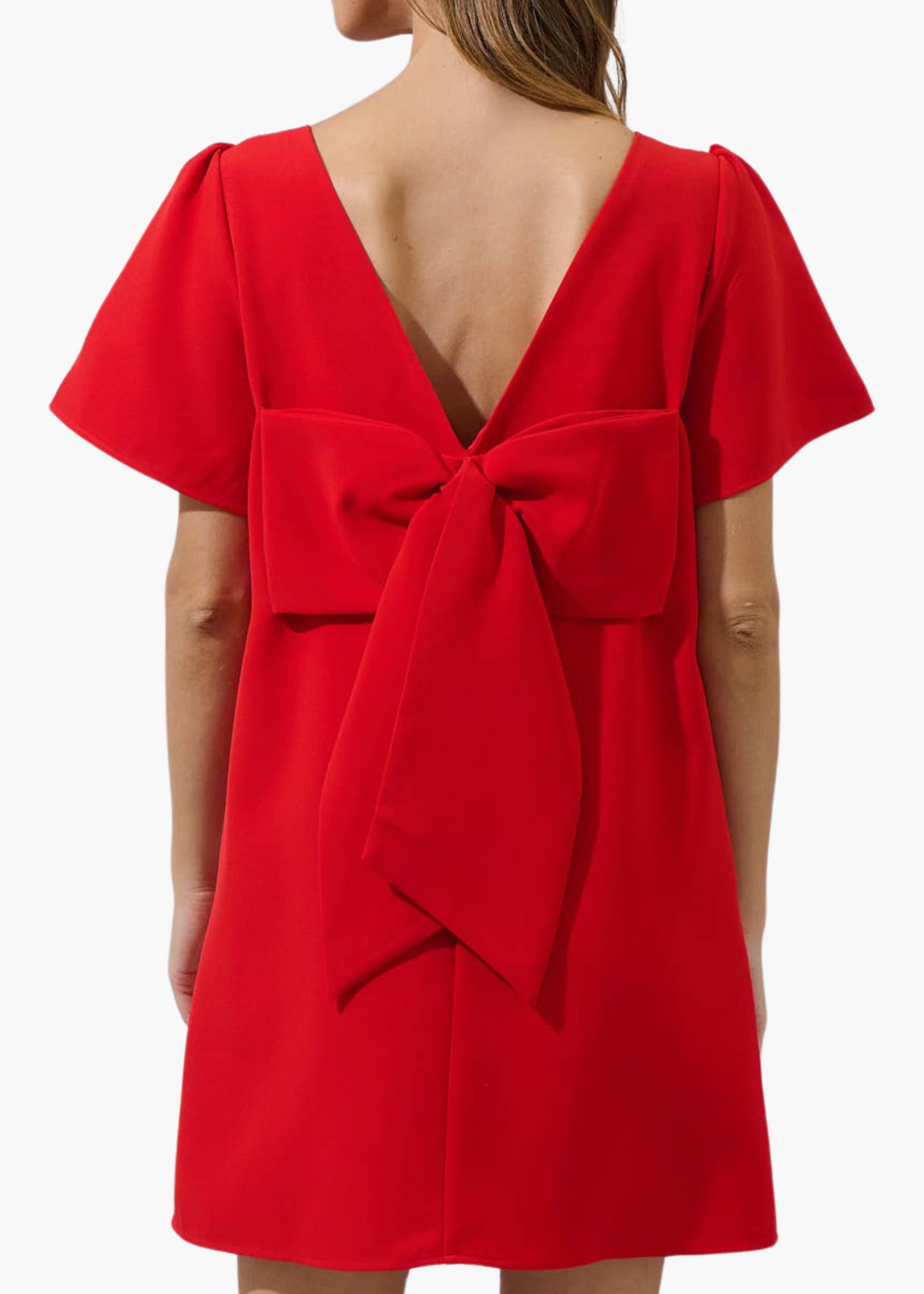 Urania Bow Shift Mini Dress