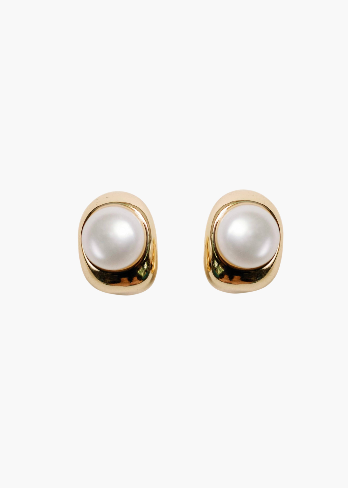 Pearl Huggie Mini Hoop Earrings