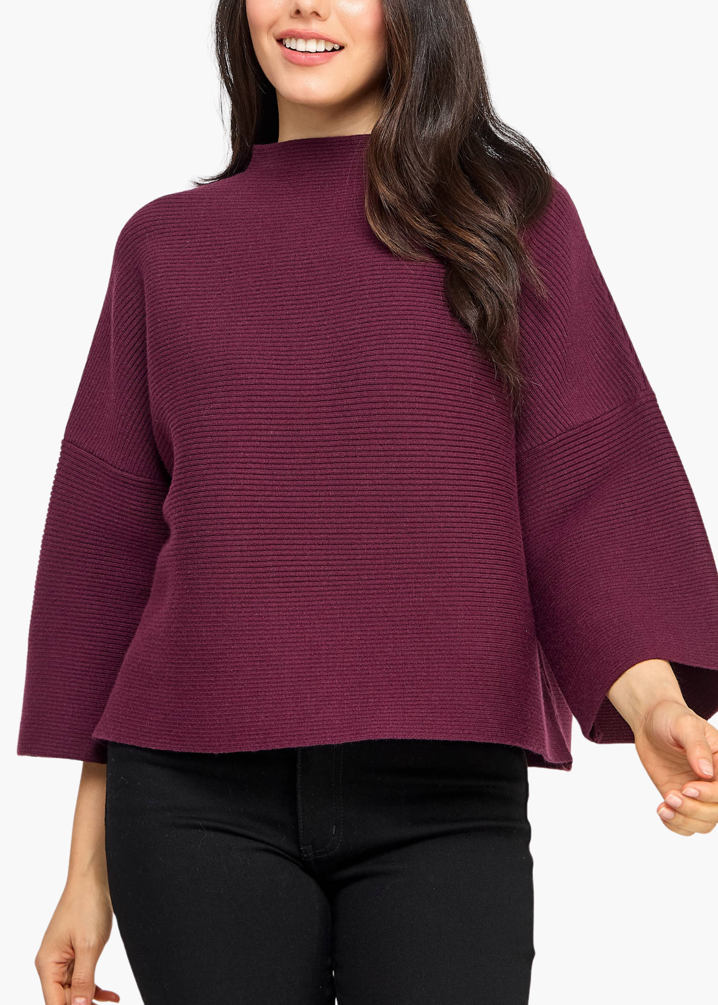 Sadie Pullover in Merlot