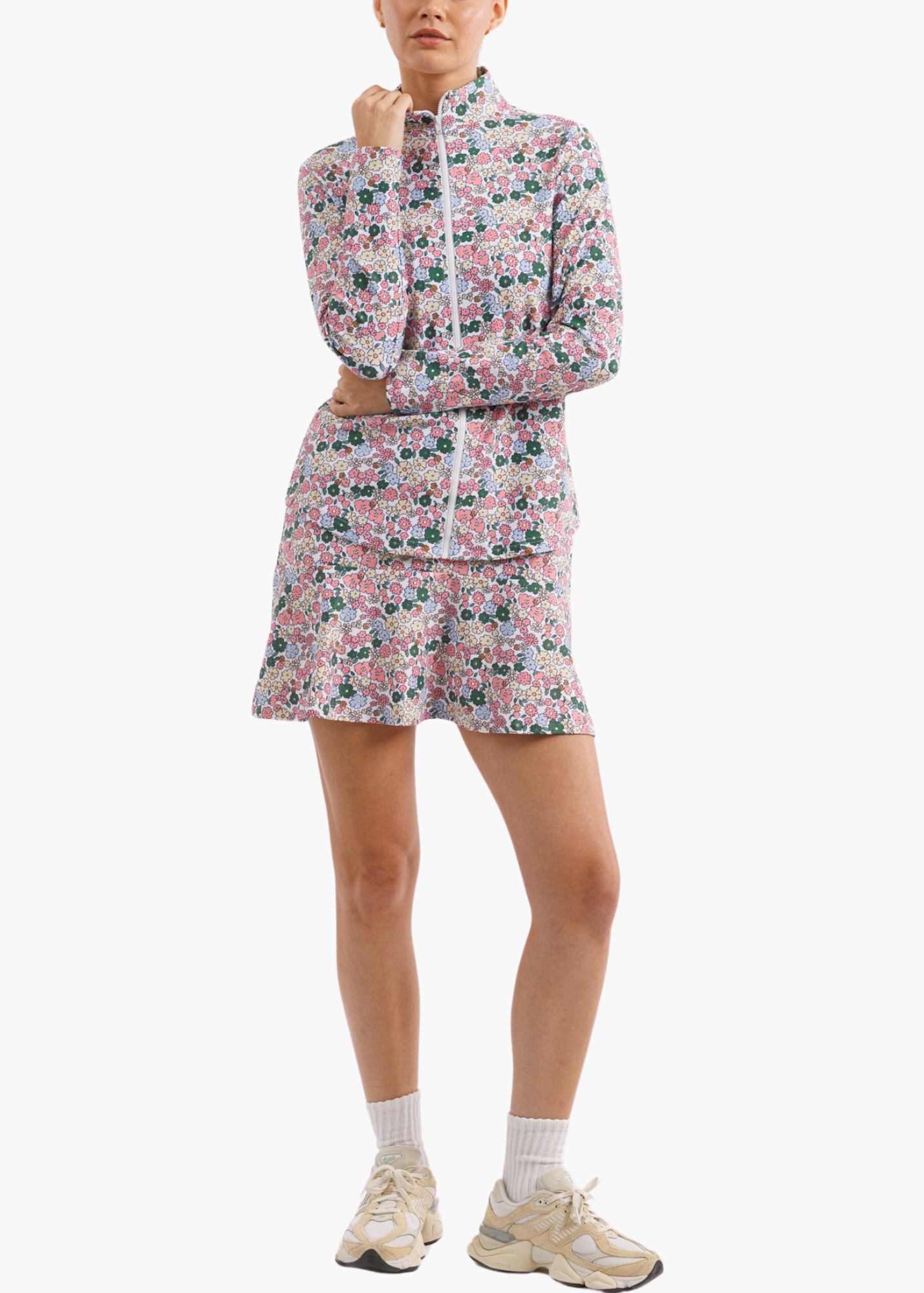 The Frankie Full Zip in Forest Poppies