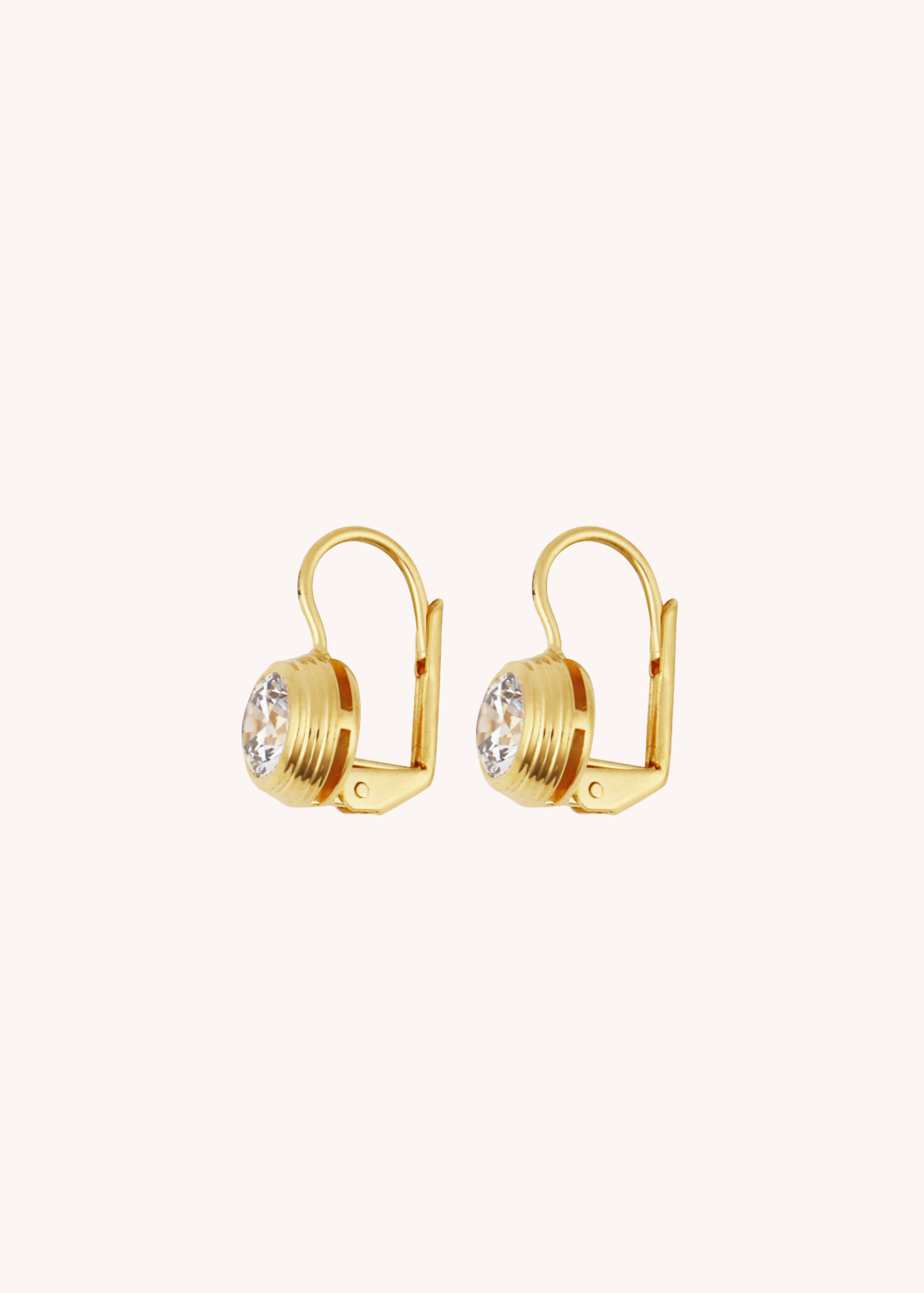 Bezel Drop Earrings
