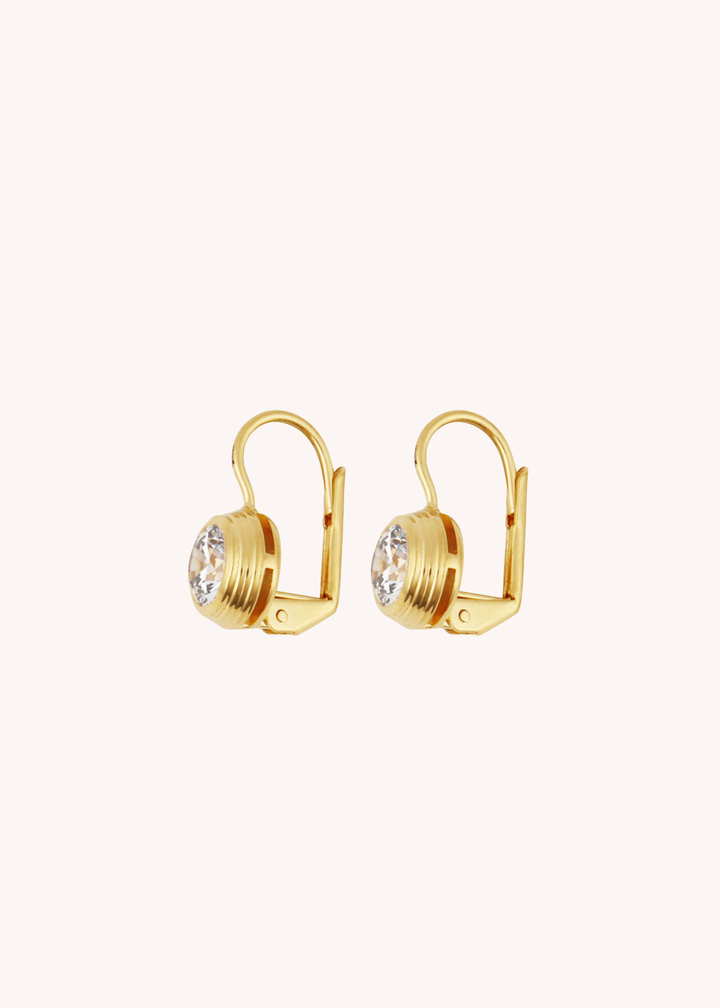 Bezel Drop Earrings