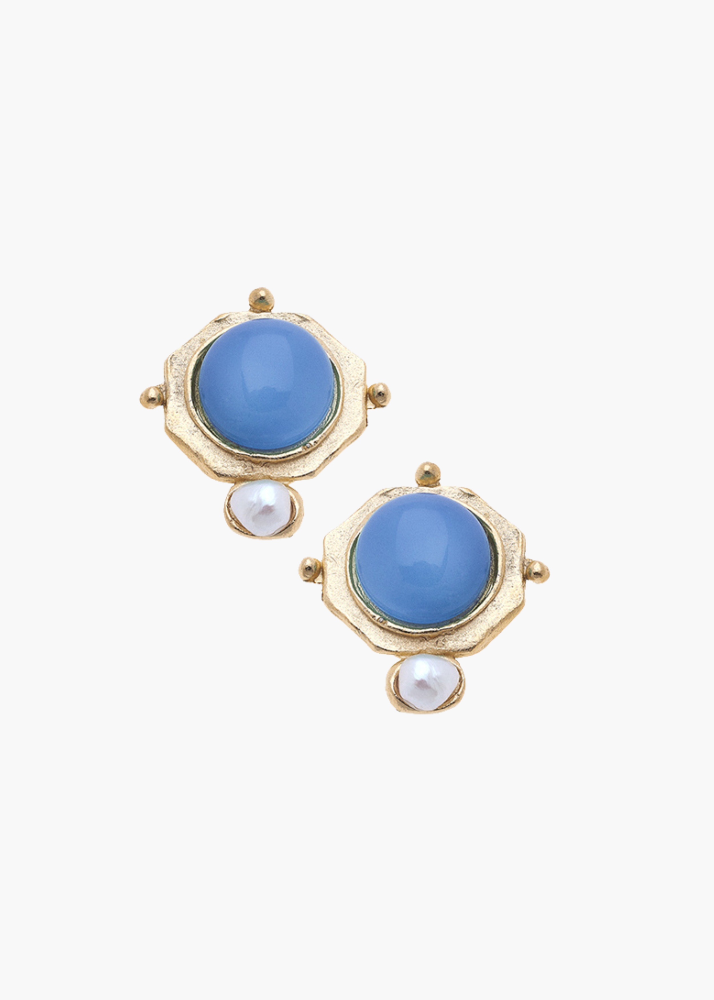 Becca Studs in Cerulean