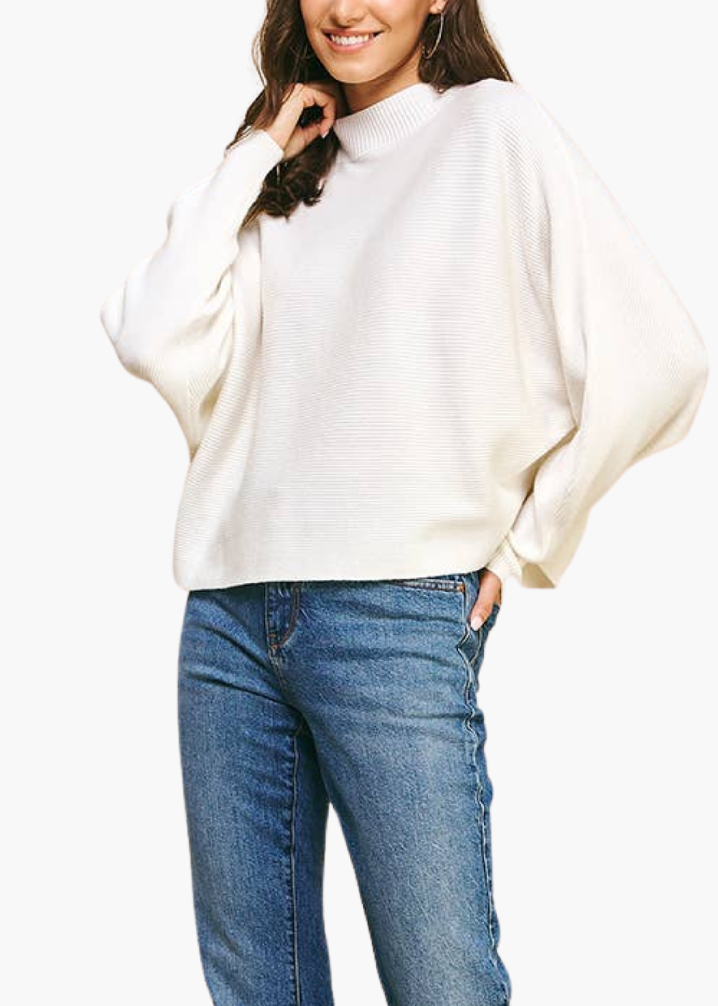 Dolman Sleeve Sweater in Ivory