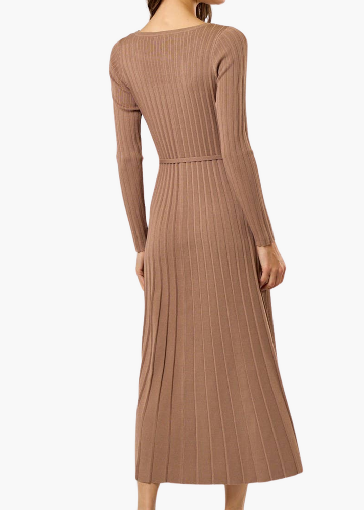 Maven Midi Sweater Dress in Camel