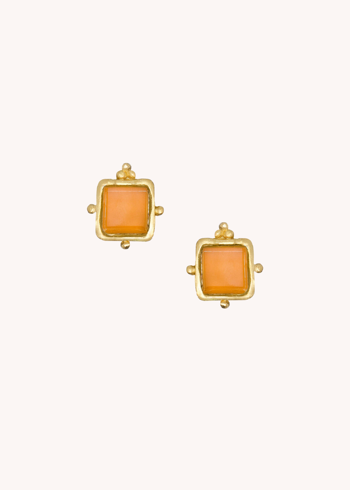 Charlotte Studs in Tangerine