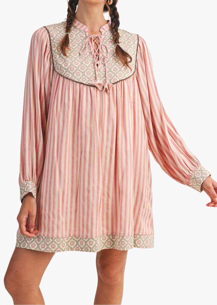 Lou Striped Mini Dress